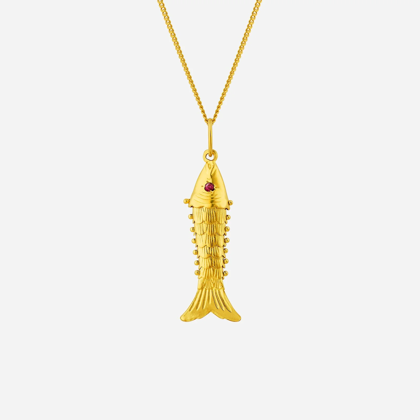 Affluence Golden Fish Pendant in Yellow Gold (G22KSTYLE1466A)