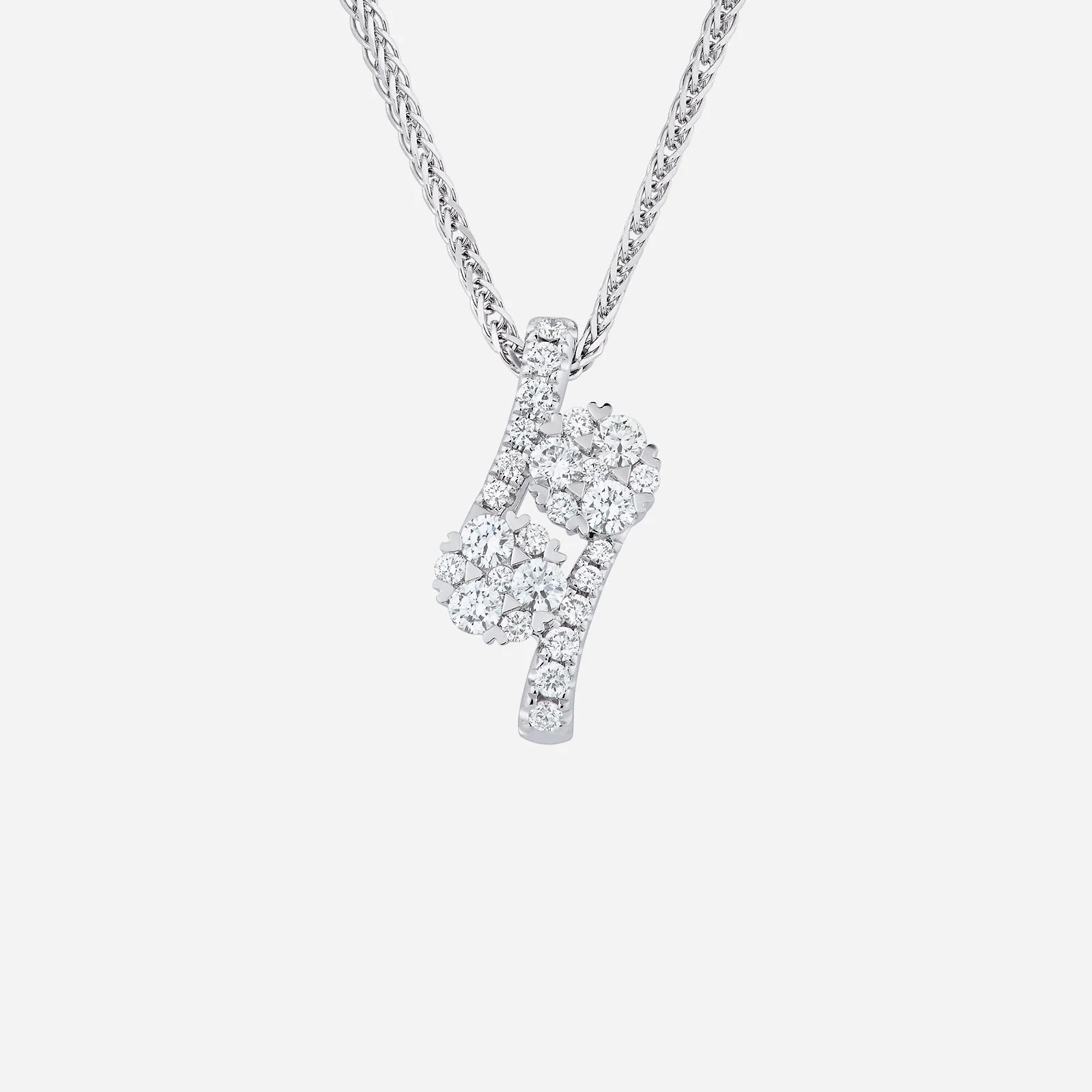 Allium Diamond Pendant in White Gold (GDIAGROUP117V1500A)