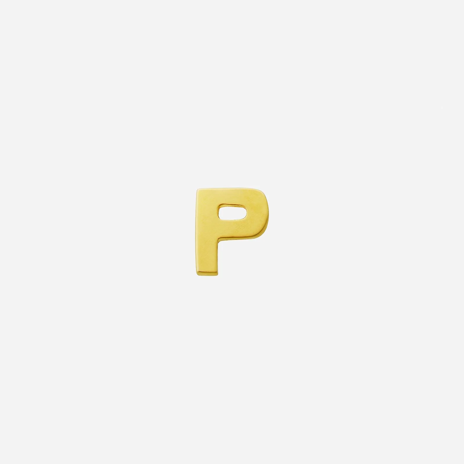 Alphabet P Earring in Yellow Gold (H22KALPHAP1466A)