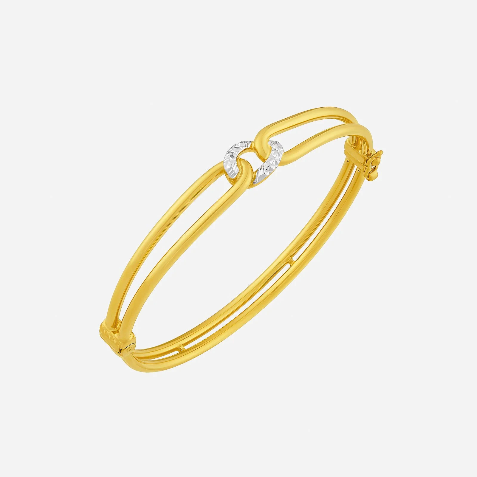 Bangle in Yellow White Gold (D22KSTYLE0357A)