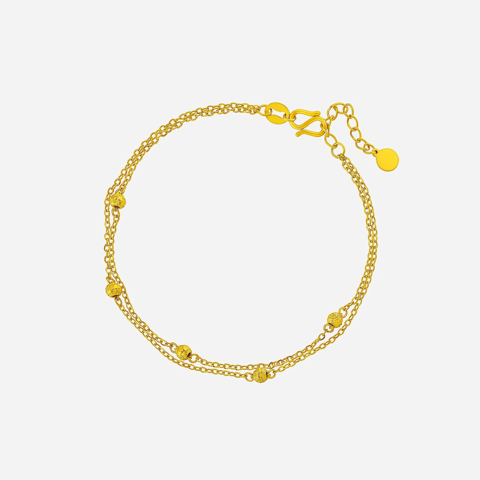 Beaded Bracelet in Yellow Gold (E999STYLE0564A)