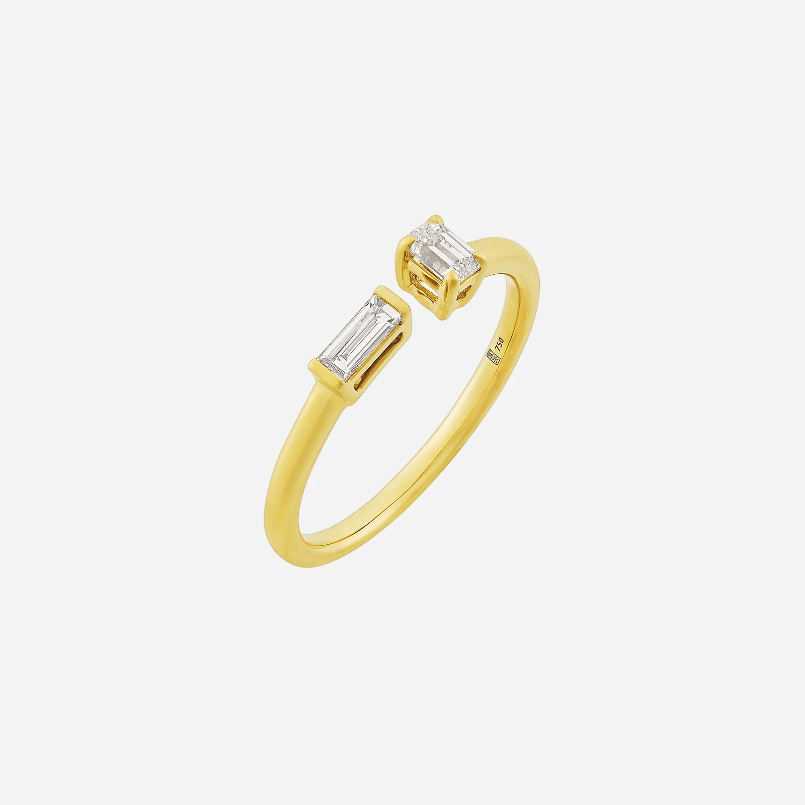 Brilliance Duo Diamond Ring in Yellow Gold (ADIAFREESTYLE1087A)