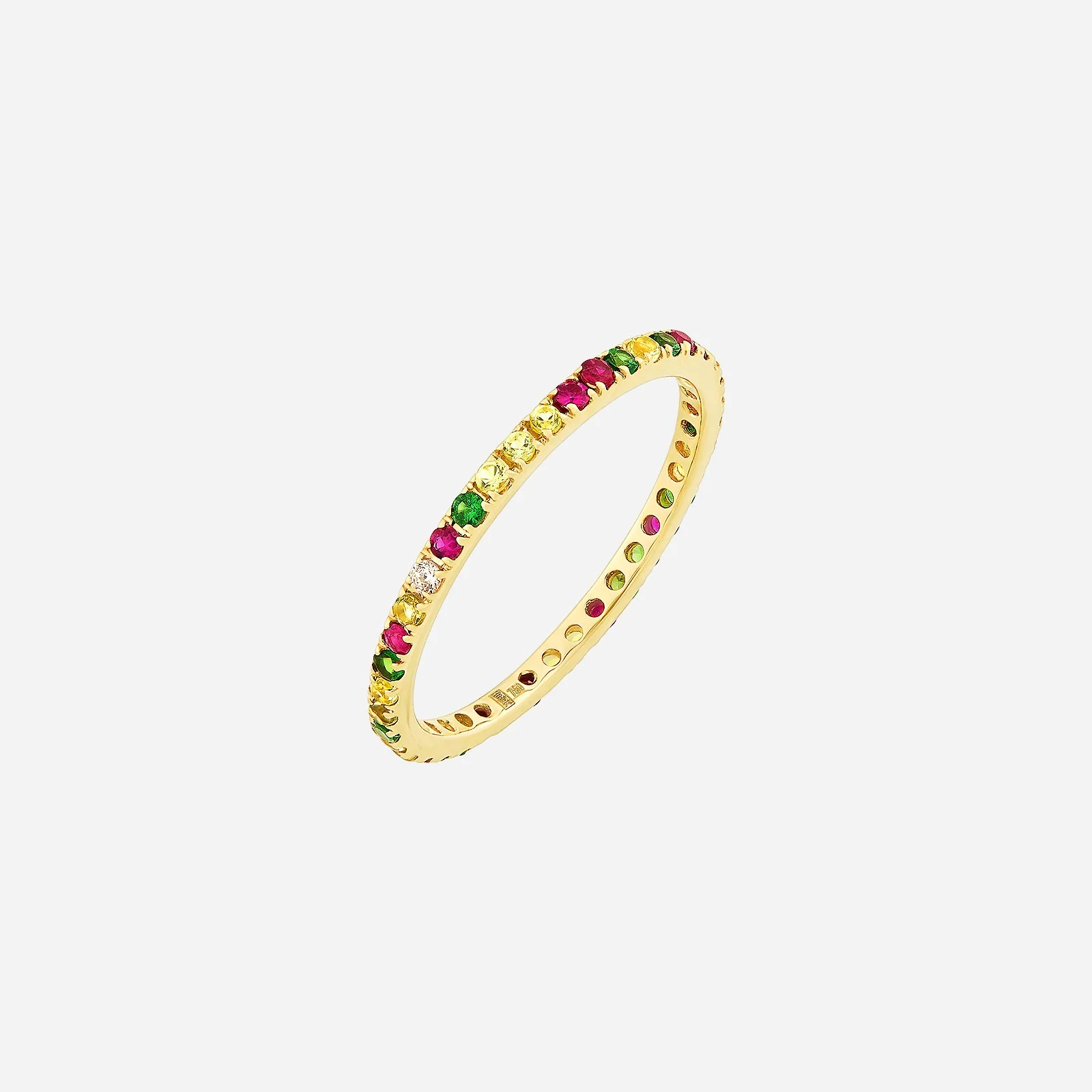 Caramella Gems with Diamond Ring in Yellow Gold (AMIXFREESTYLE0994A)