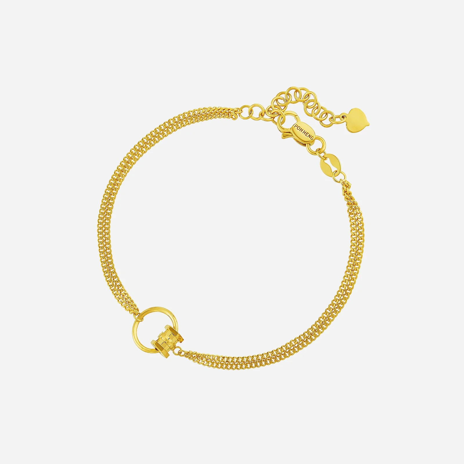 Circular Barrel Bracelet in Yellow Gold (E22KSTYLE0552A)
