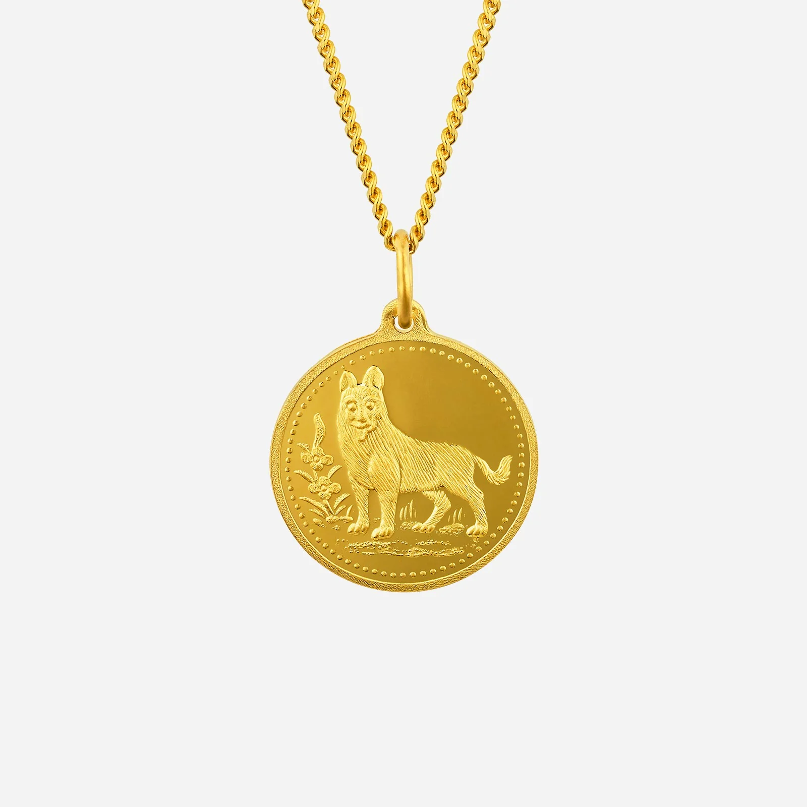 Dog Pendant in Yellow Gold (G999ZODIAC177111349A)