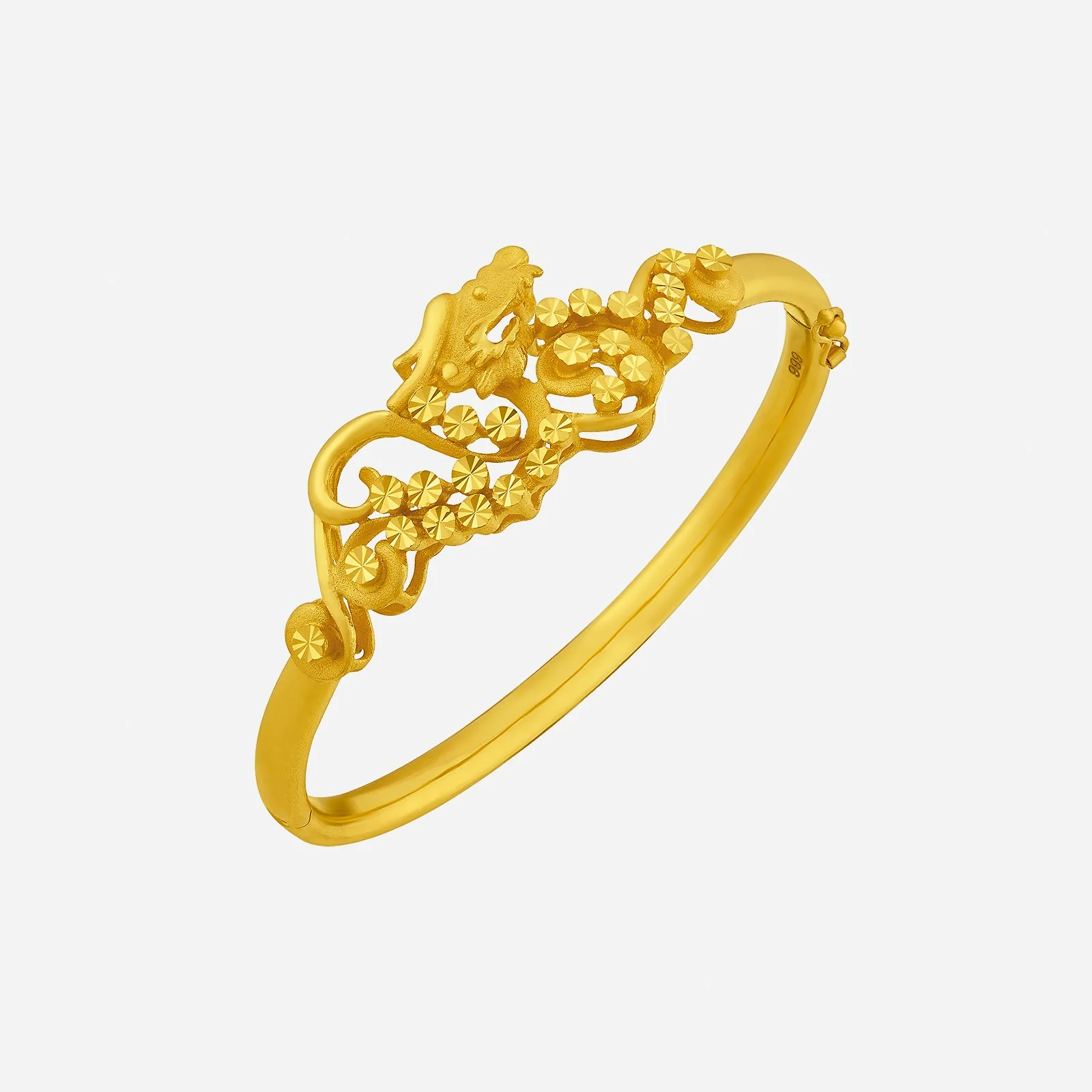 Dragon Bangle in Yellow Gold (D999STYLE0312A)