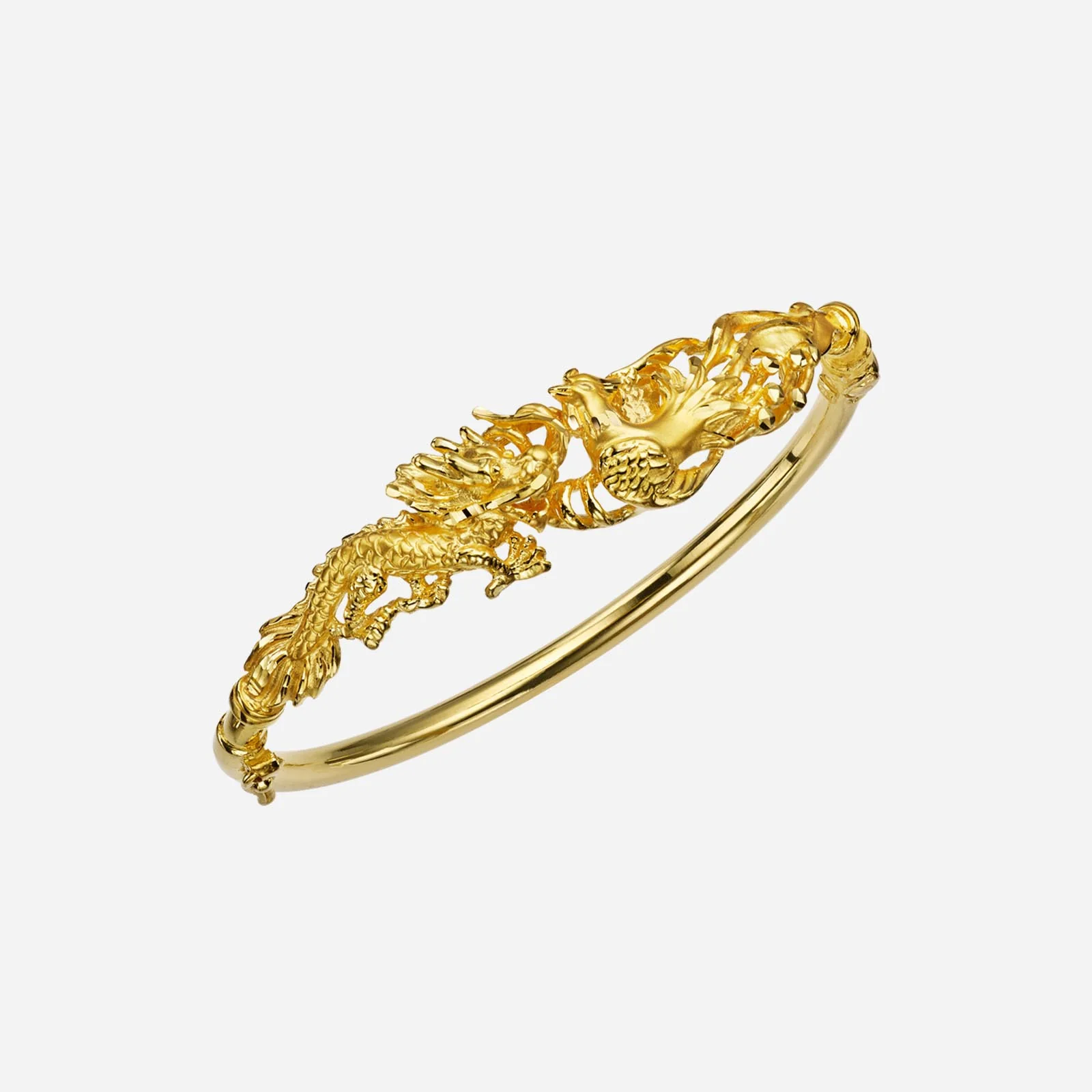 Dragon Phoenix Bangle in Yellow Gold (DSTYLES594L0004A)