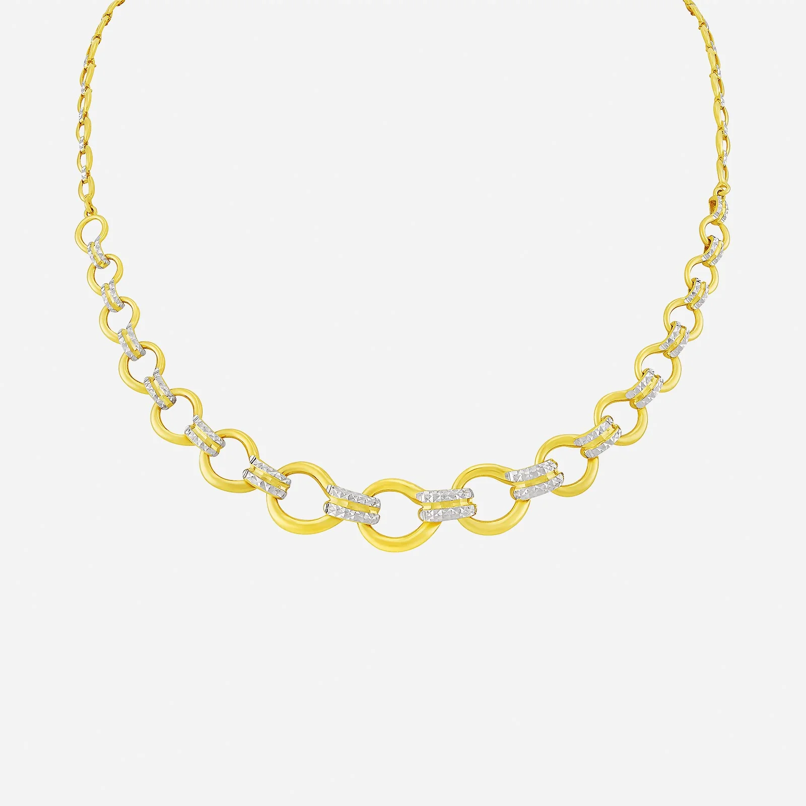 Elegance Torus Necklace in Yellow White Gold (F22KGROUP179V0504A)
