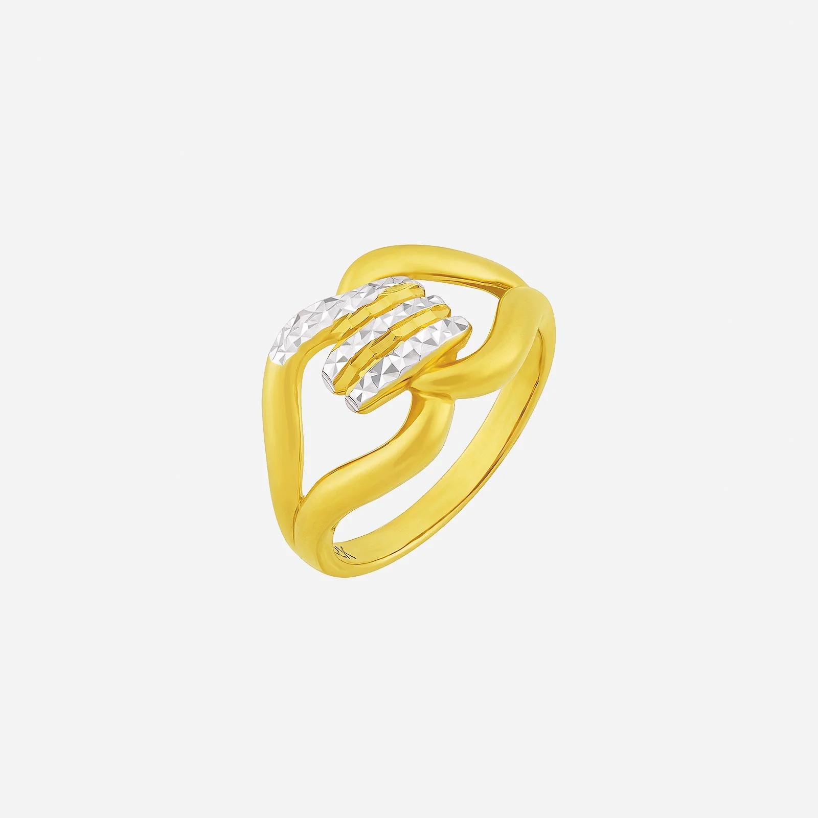 Elegance Torus Ring in Yellow White Gold (A22KGROUP179V0985A)