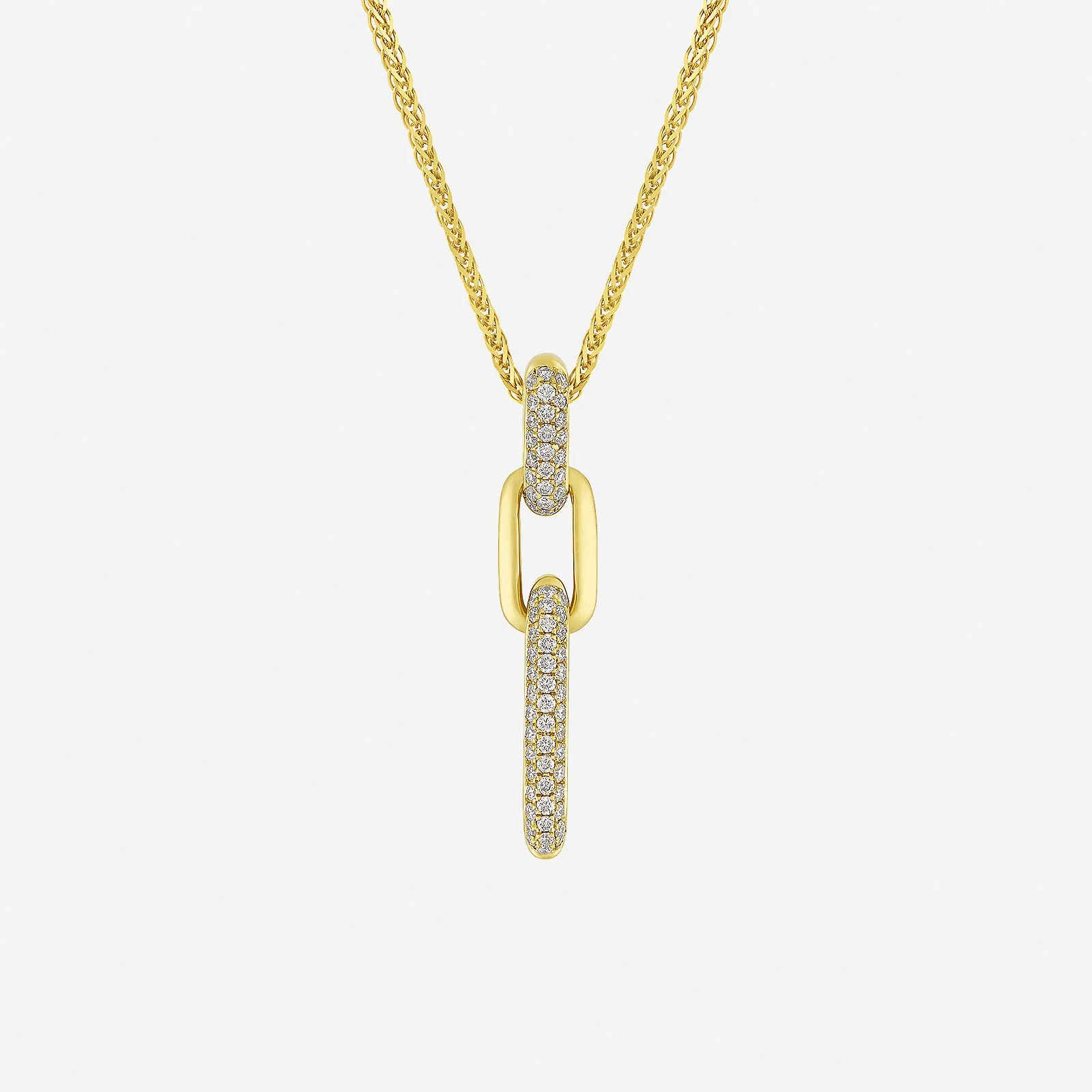 Elegant Interlock Diamond Pendant in Yellow Gold (GDIASTYLE1778A)