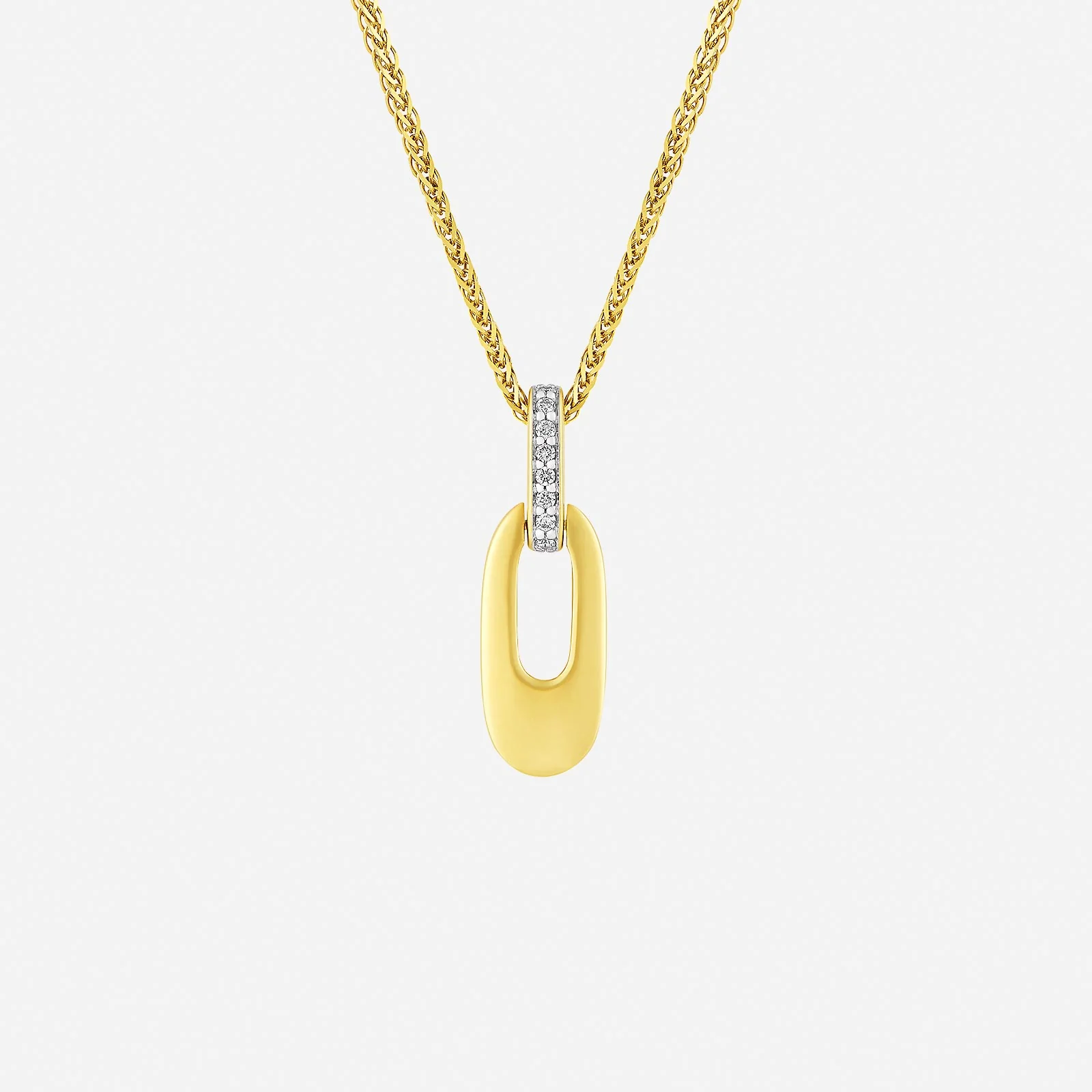 Elliptical Diamond Pendant in Yellow White Gold (GDIAGROUP219V1764A)