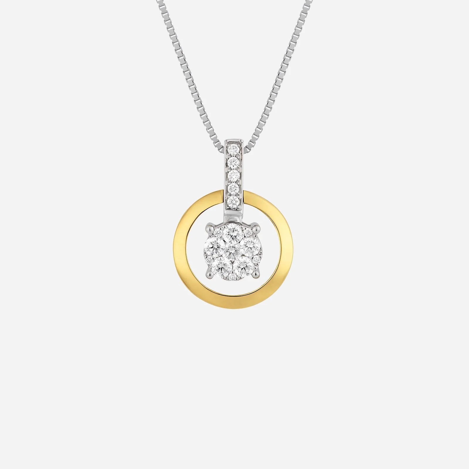 Eternal Diamond Pendant in Yellow White Gold (GDIASTYLE1430A)