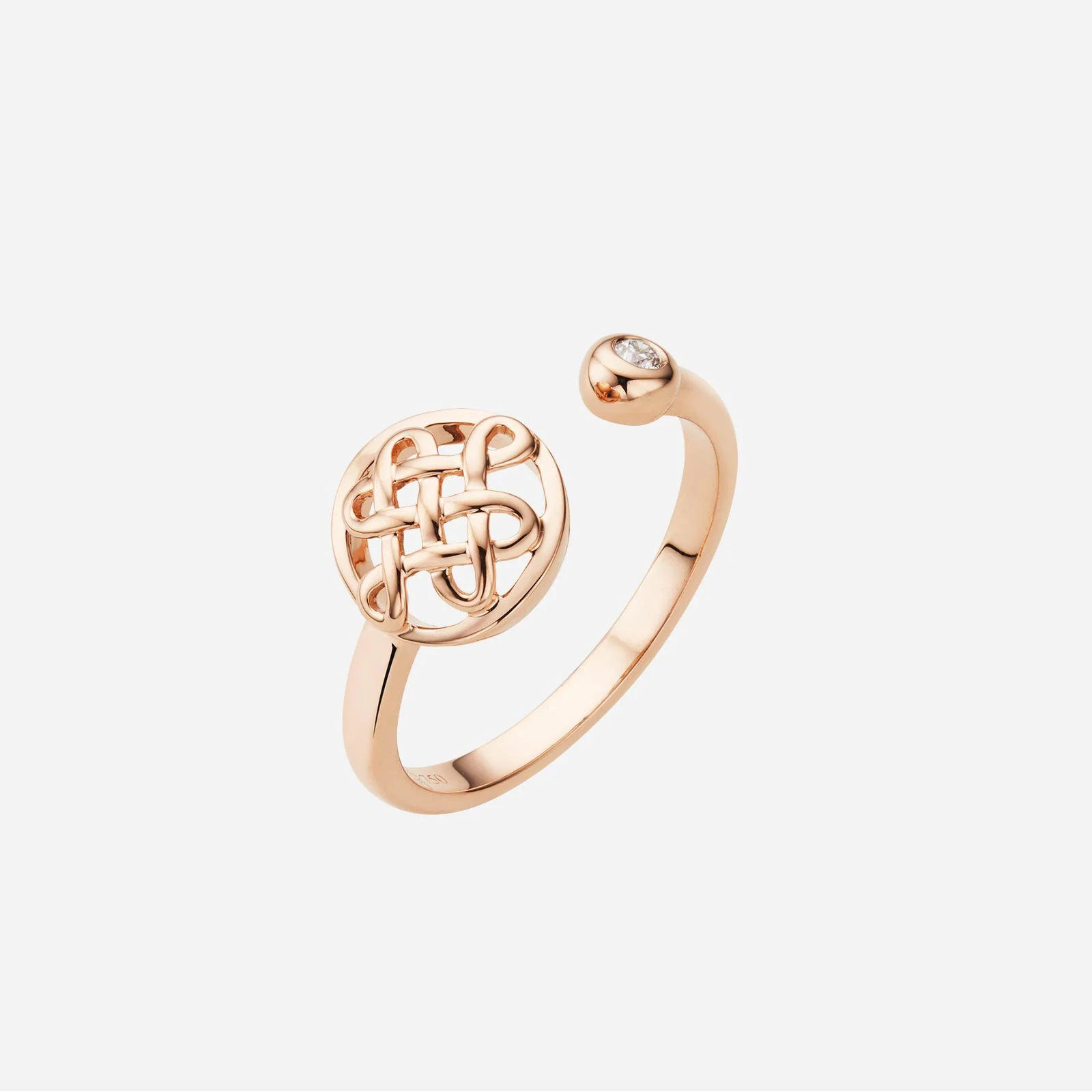 Eternity Knot Diamond Ring in Rose Gold (ADIAEKNOT0625A)