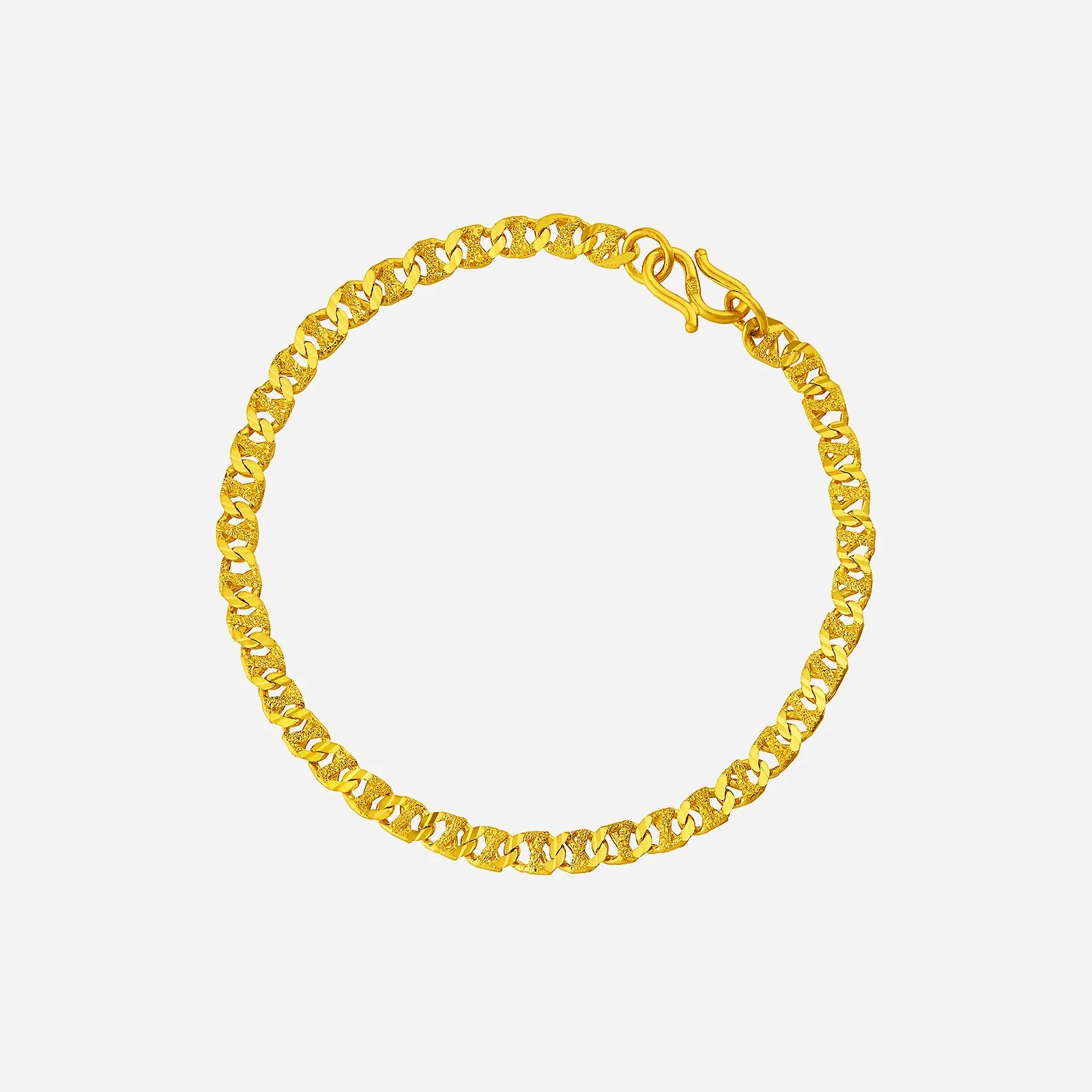 Flat Mariner Chain Bracelet in Yellow Gold (E999GROUP195V0561A)