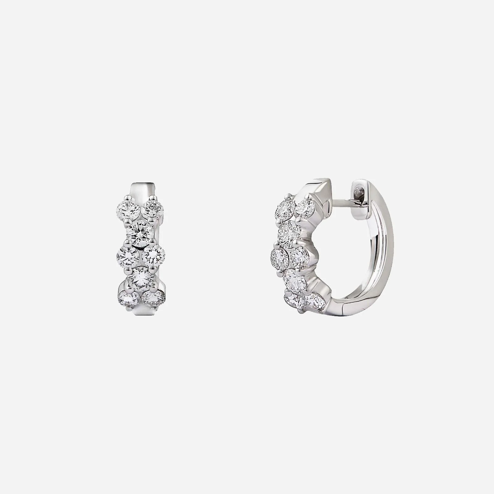 Floral Diamond Earrings in White Gold (HSTYLE006S0156A)