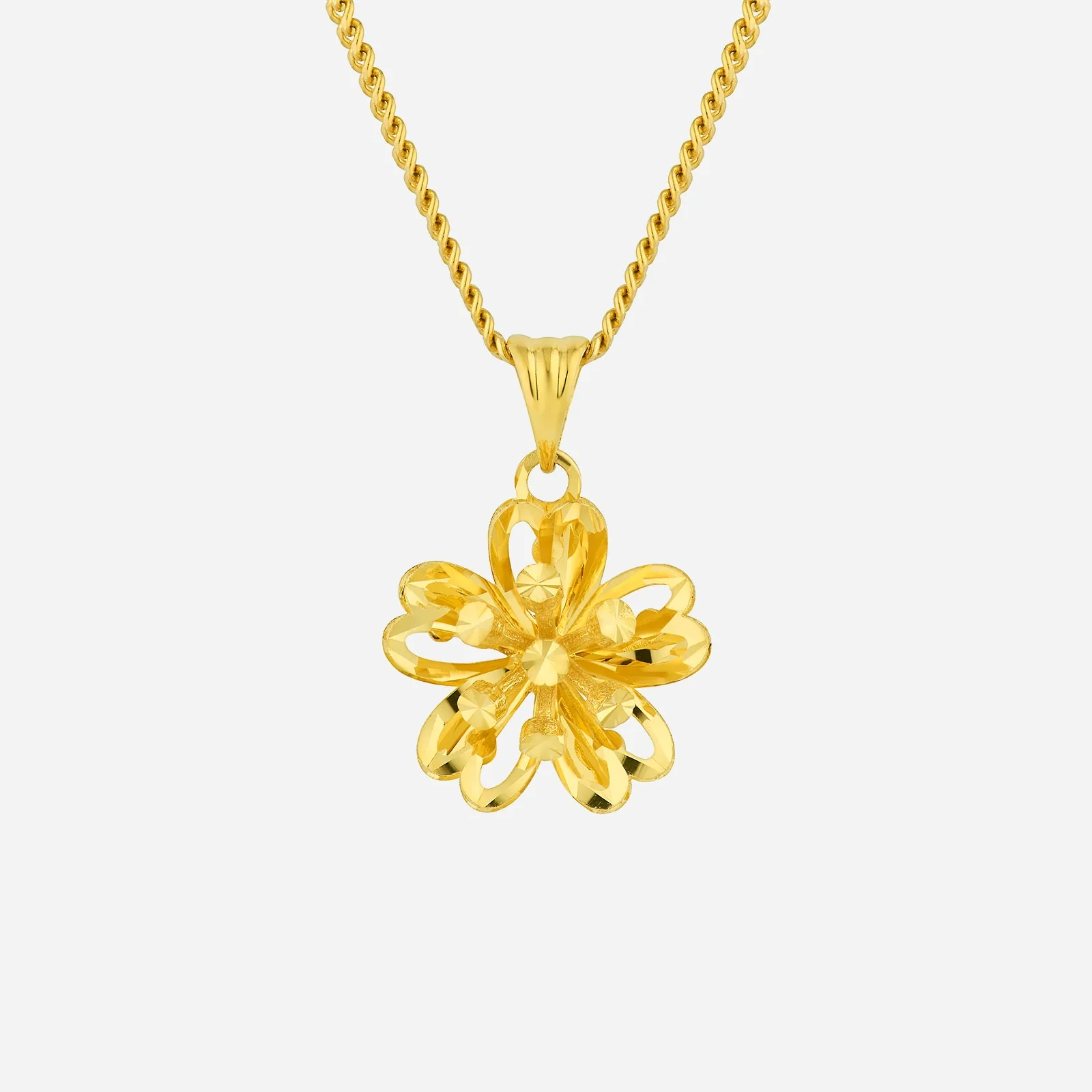 Floral Pendant in Yellow Gold (G22KSTYLE1310A)
