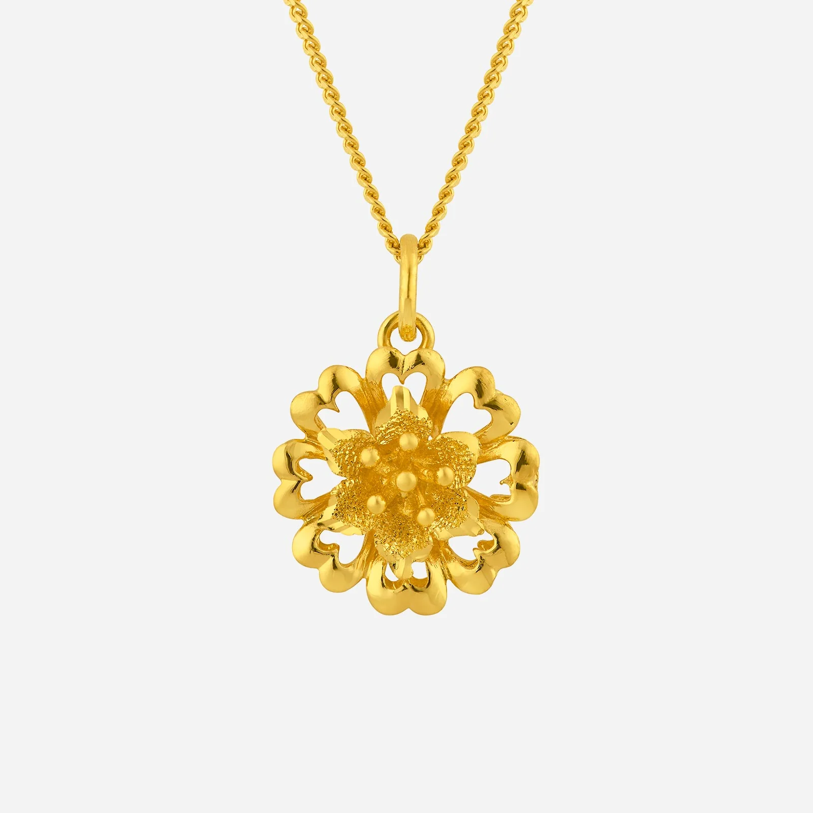 Flower Pendant in Yellow Gold (G999STYLE1329A)