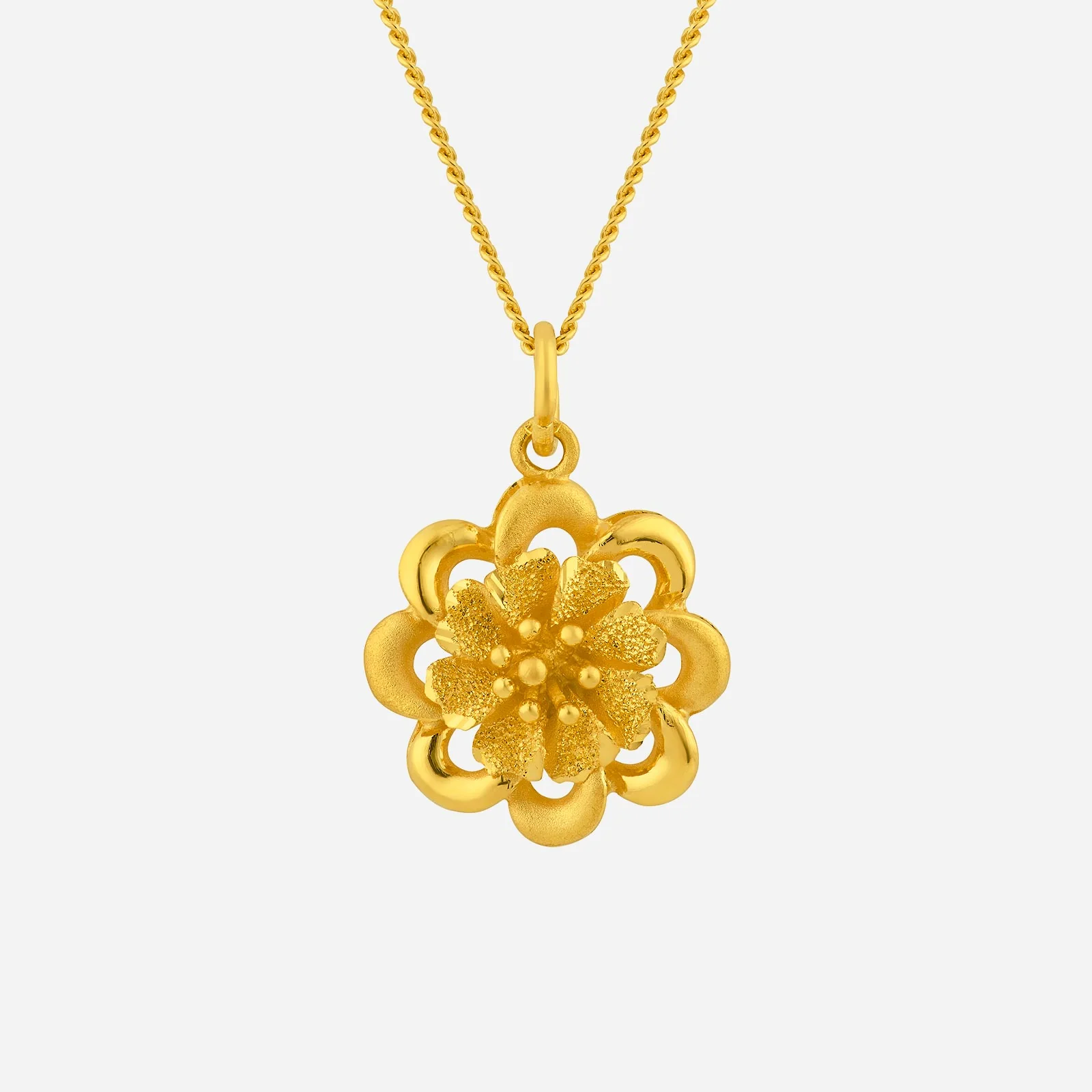 Flower Pendant in Yellow Gold (G999STYLE1332A)