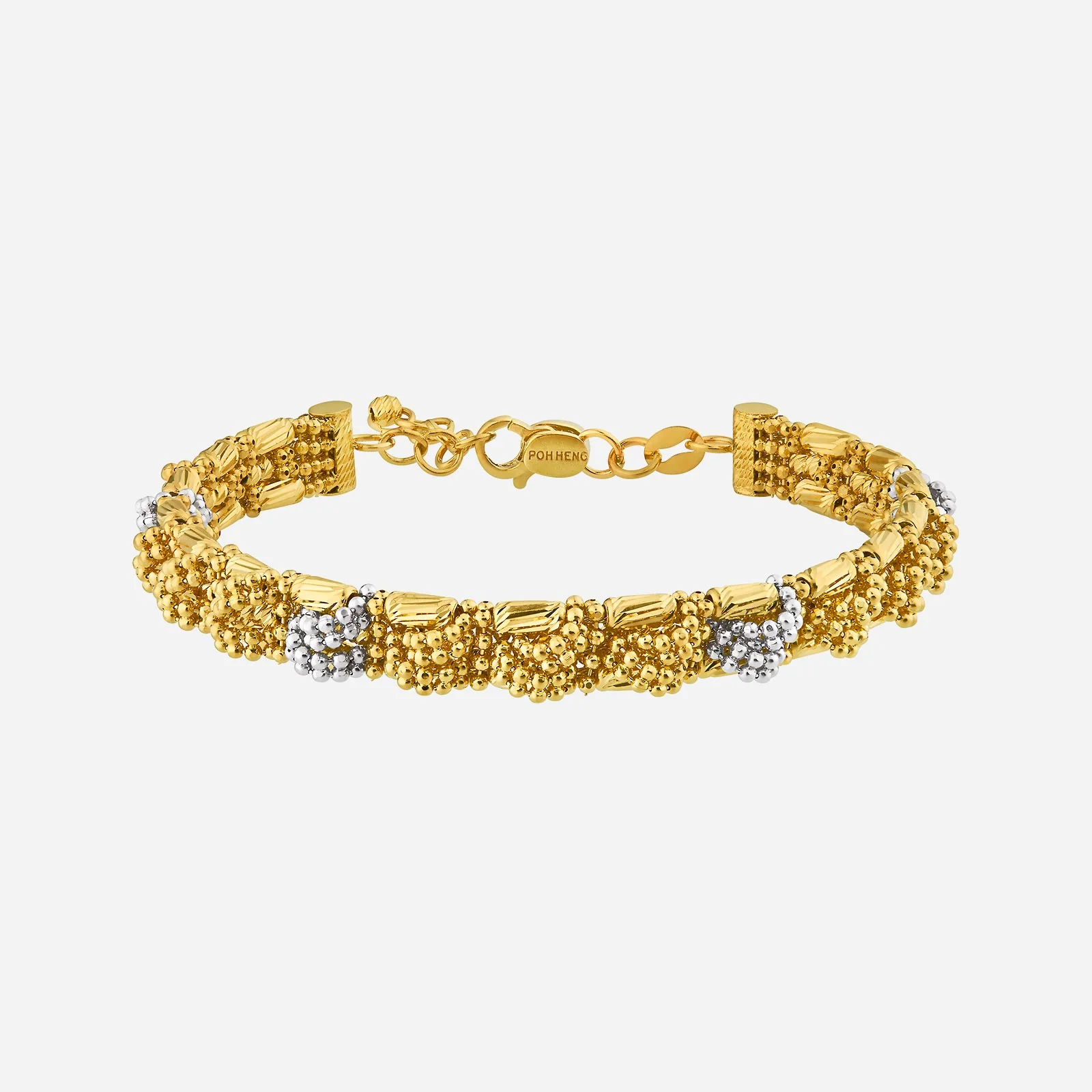 Gleam of Devotion Bracelet in Yellow White Gold (E22KGROUP129V0515A)