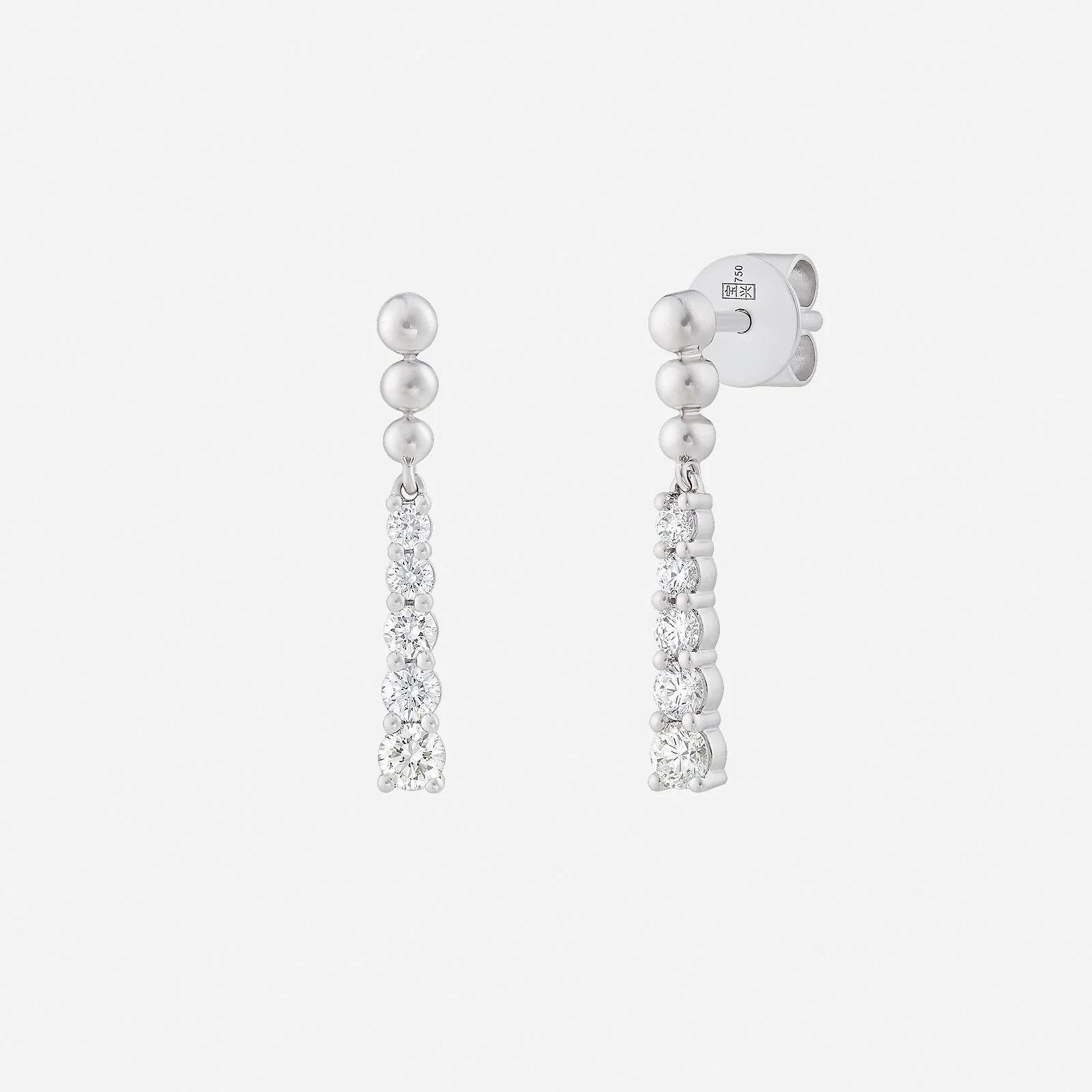 Gleaming Frost Diamond Earrings in White Gold (HDIASTYLE1687A)