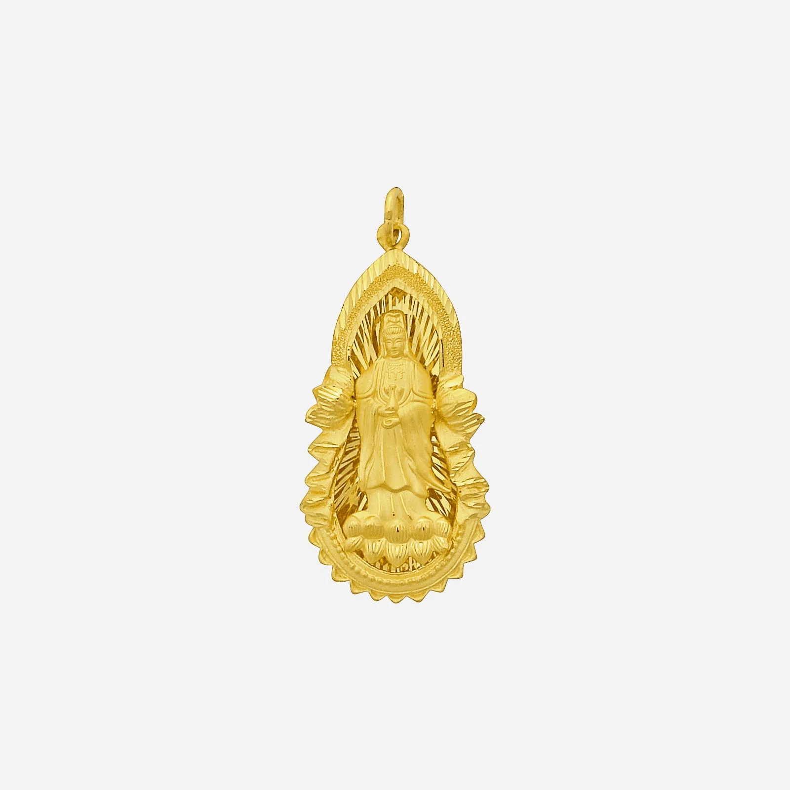 Goddess of Mercy Pendant in Yellow Gold (G999STYLE1056A)
