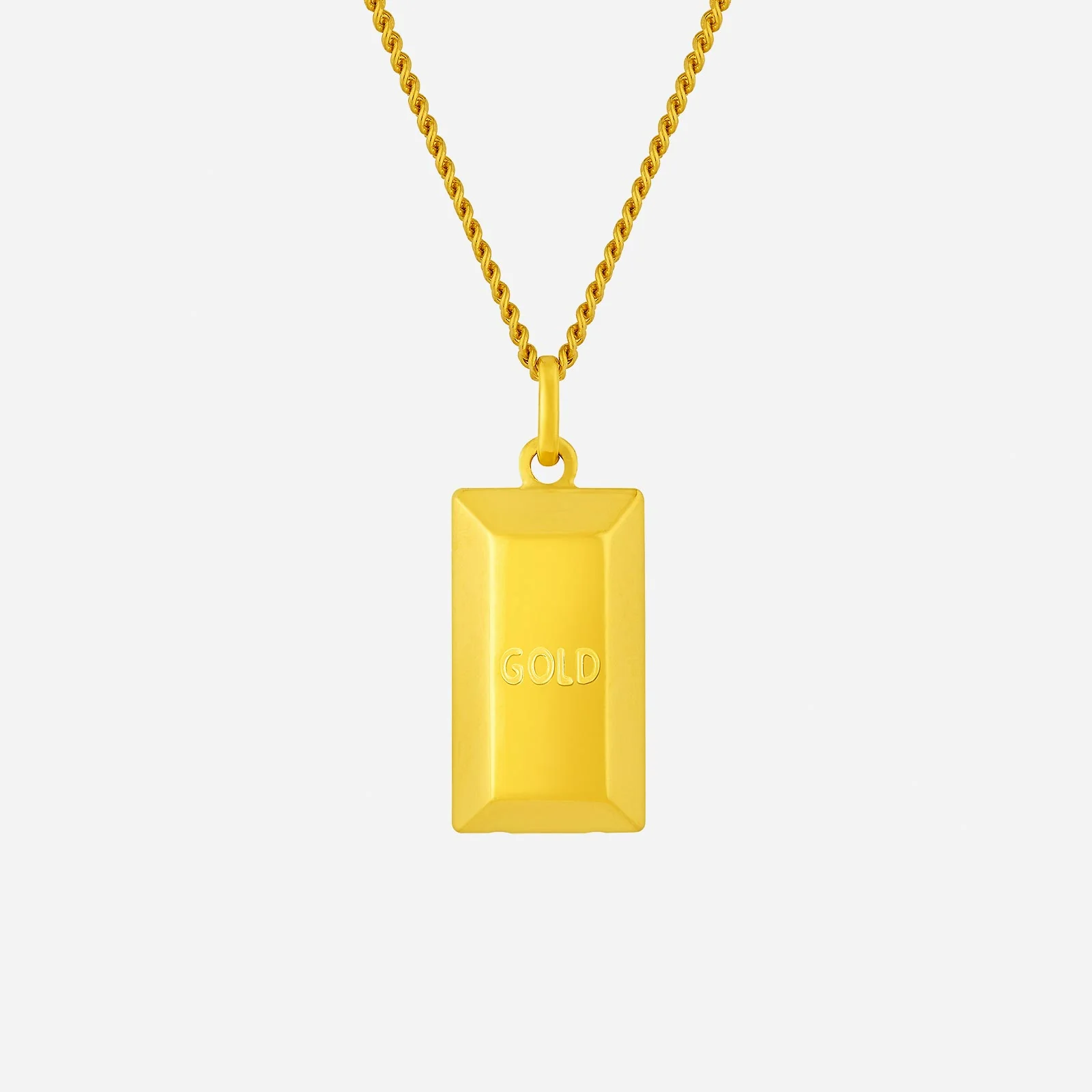Gold Bar Pendant in Yellow Gold (G999STYLE1615A)