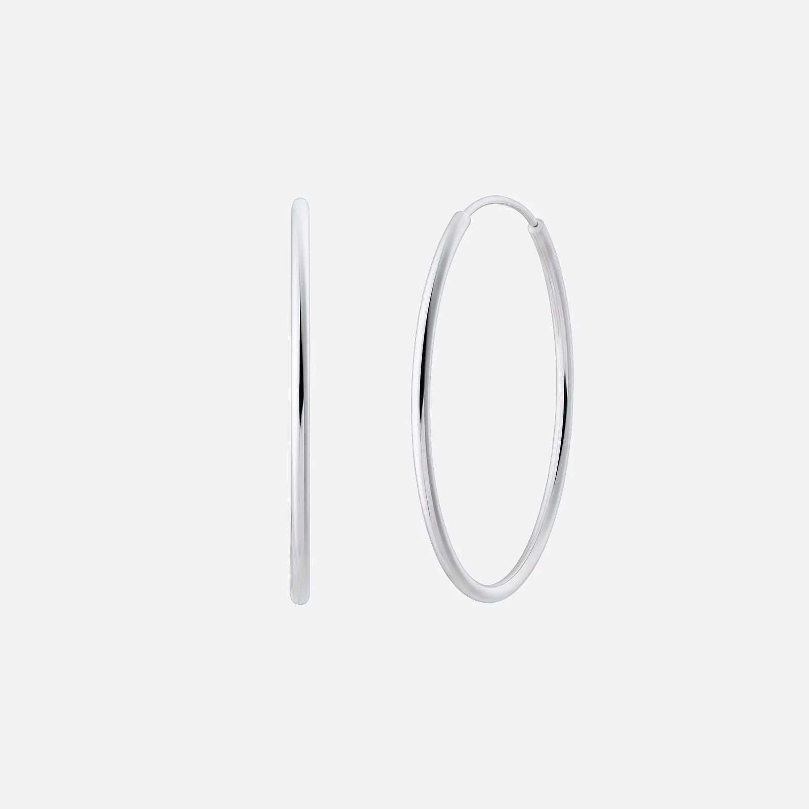 Hoop Earrings in White Gold (HHOOP0352A)