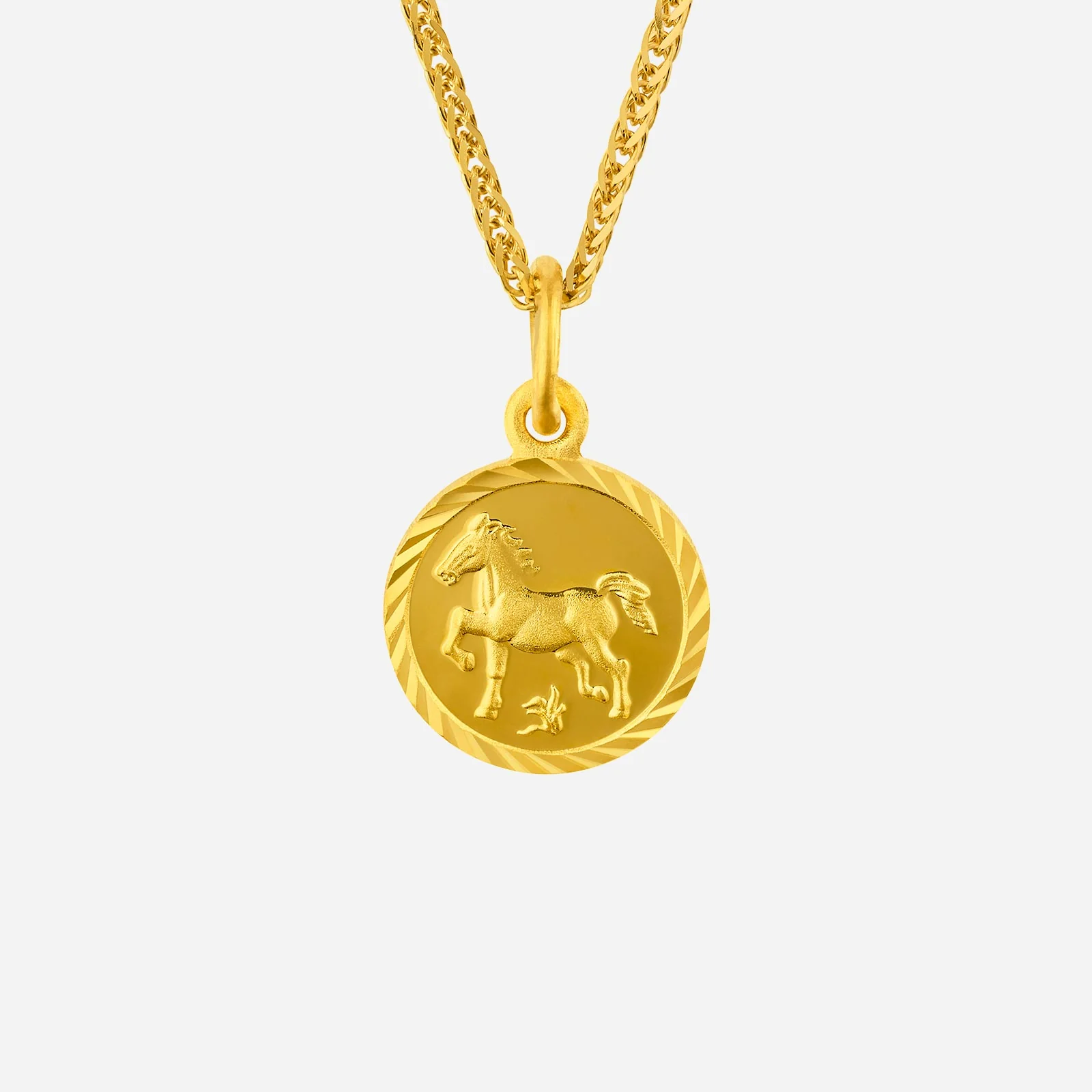 Horse Pendant in Yellow Gold (G999ZODIAC176071319A)
