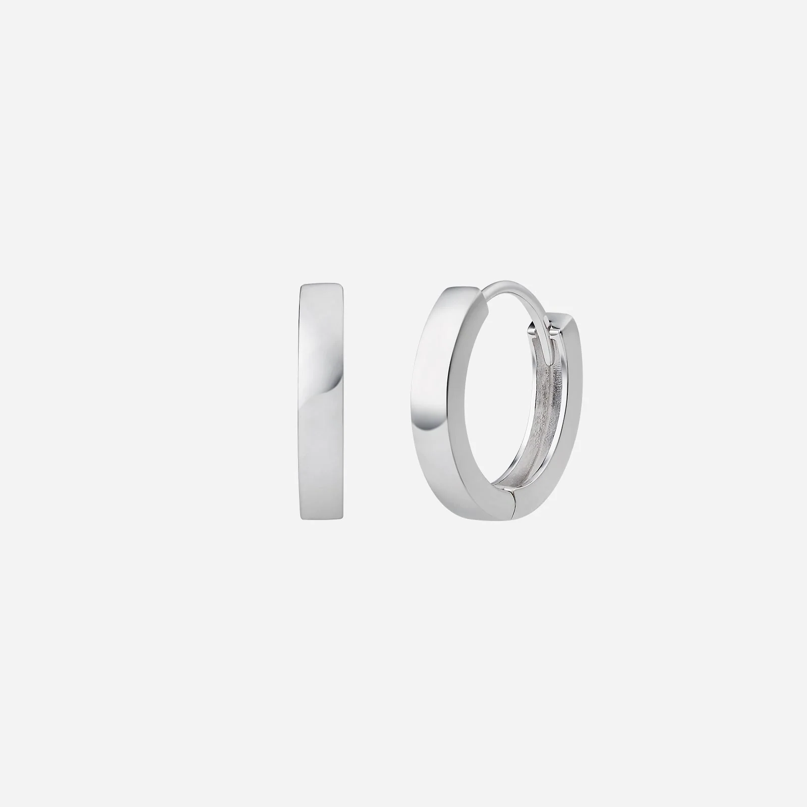 Huggie Earrings in White Gold (H750STYLE0261198A)
