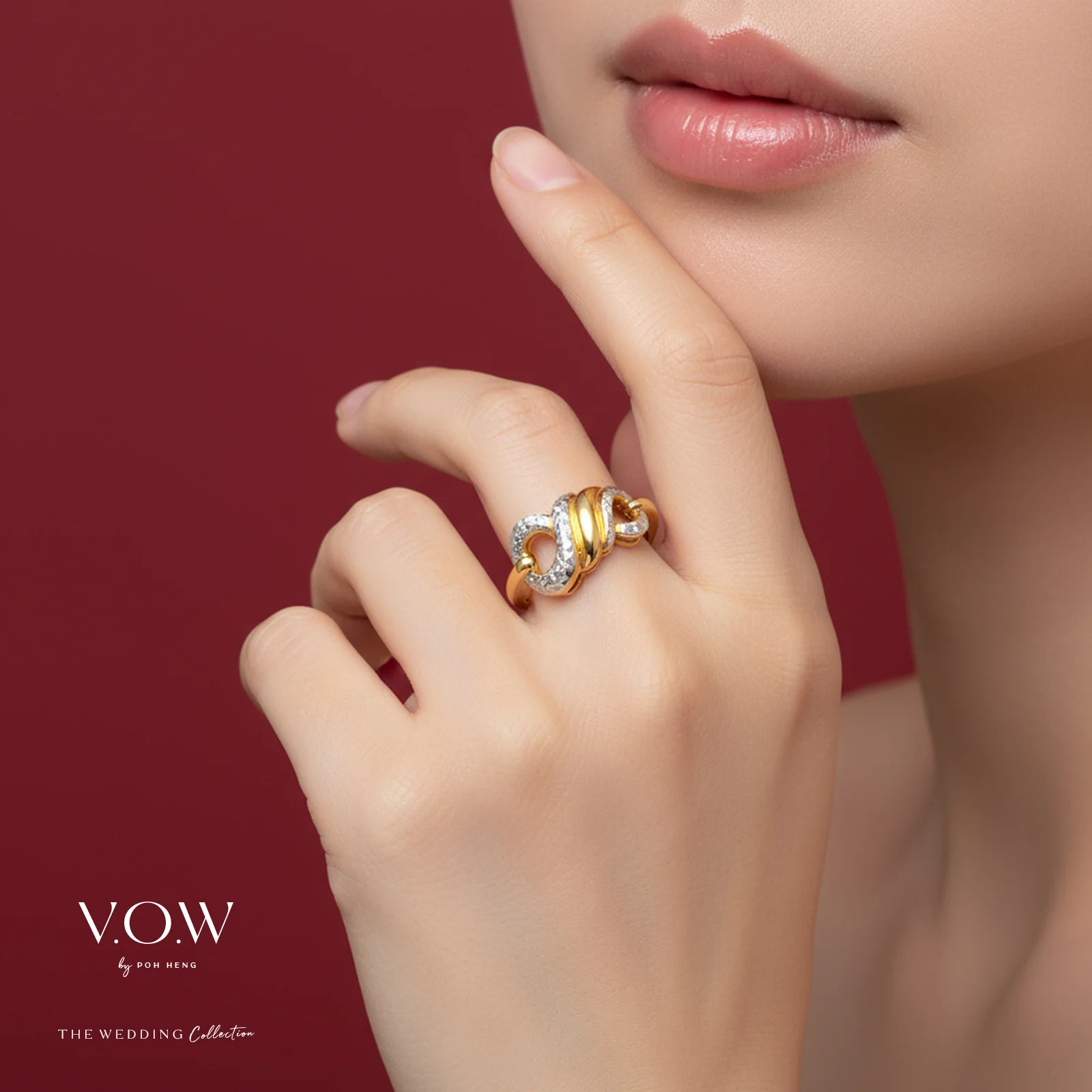 Infinite Love Ring in Yellow White Gold (A22KGROUP143V0882A) - Image 2