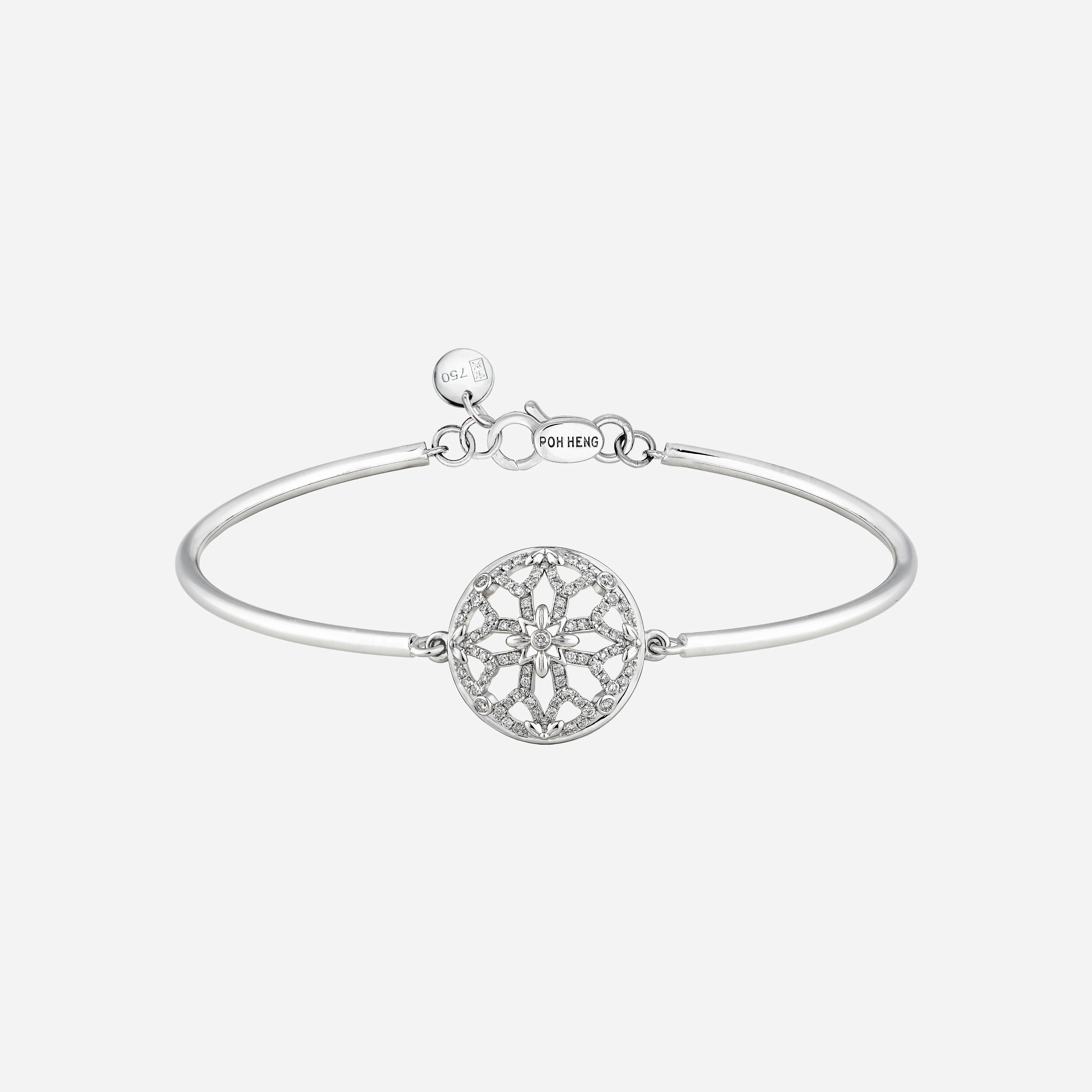 Legacy Peony Diamond Bracelet in White Gold (EDIALEGACY0743A)