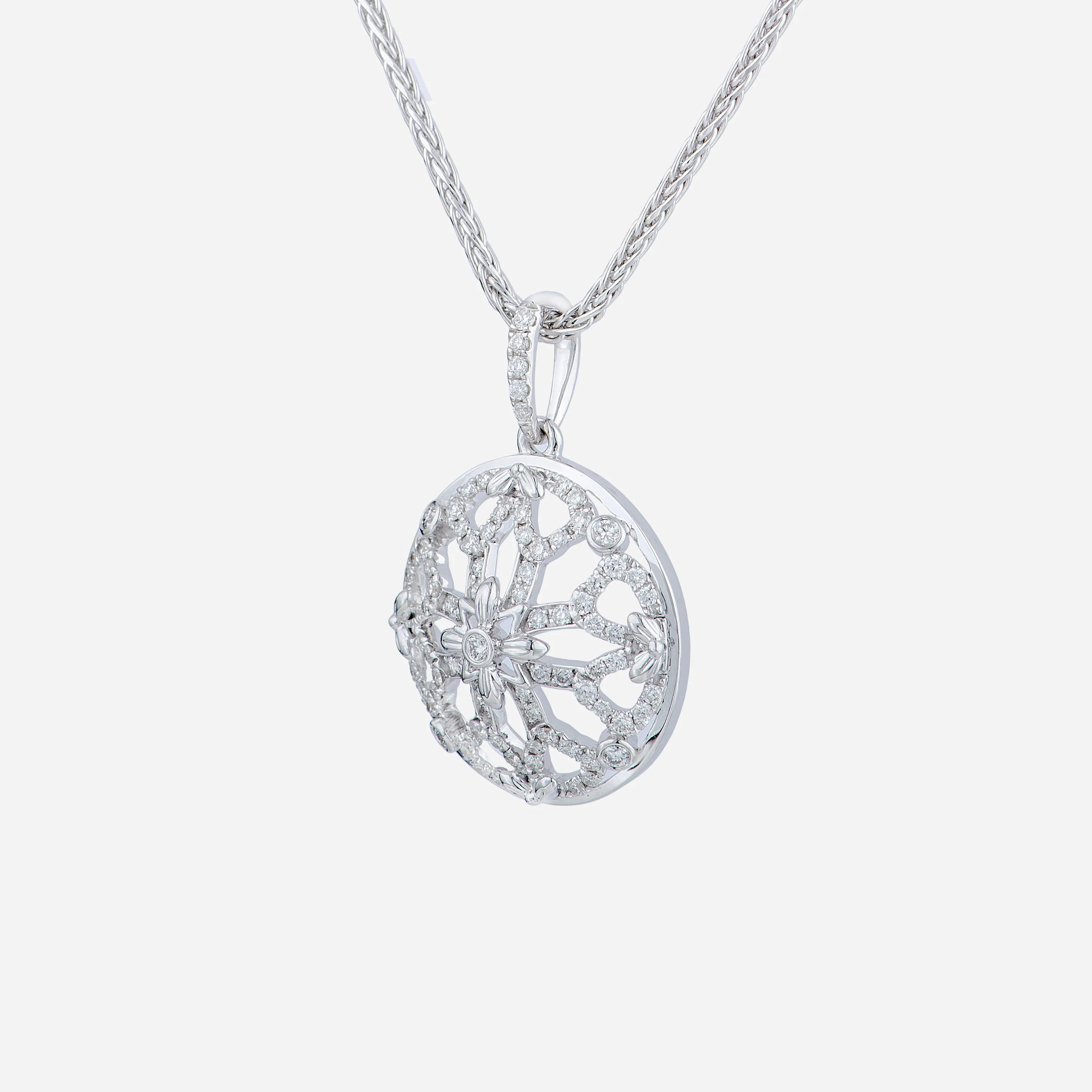 Legacy Peony Diamond Pendant in White Gold (GDIALEGACY2081A) - Image 2