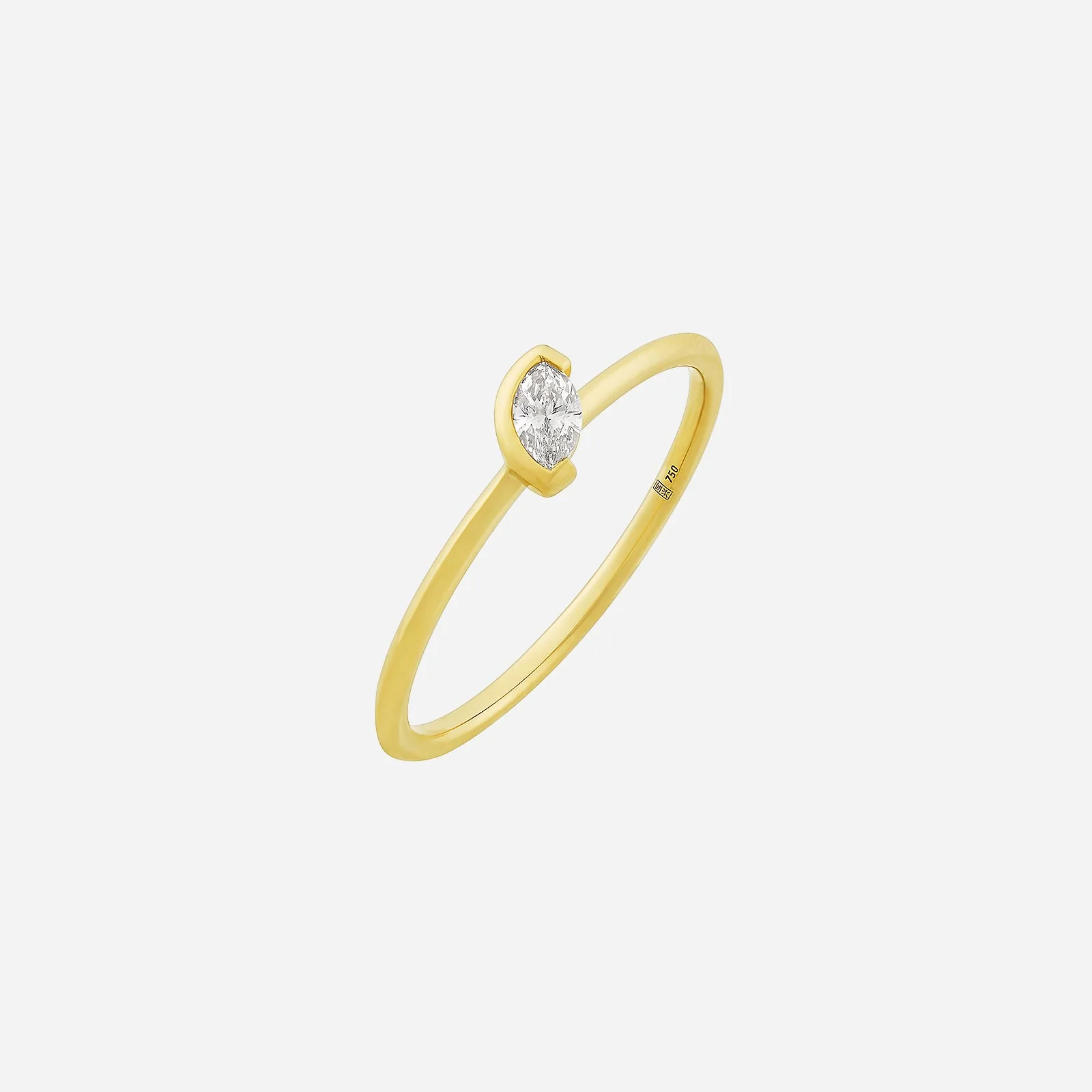 Light Embrace Marquise Diamond Ring in Yellow Gold (ADIAGROUP247V1079A)