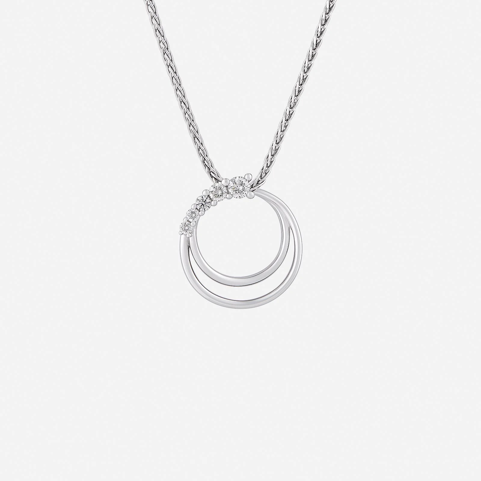 Love Journey Diamond Pendant in White Gold (GLOVEJOURNEY1765A)