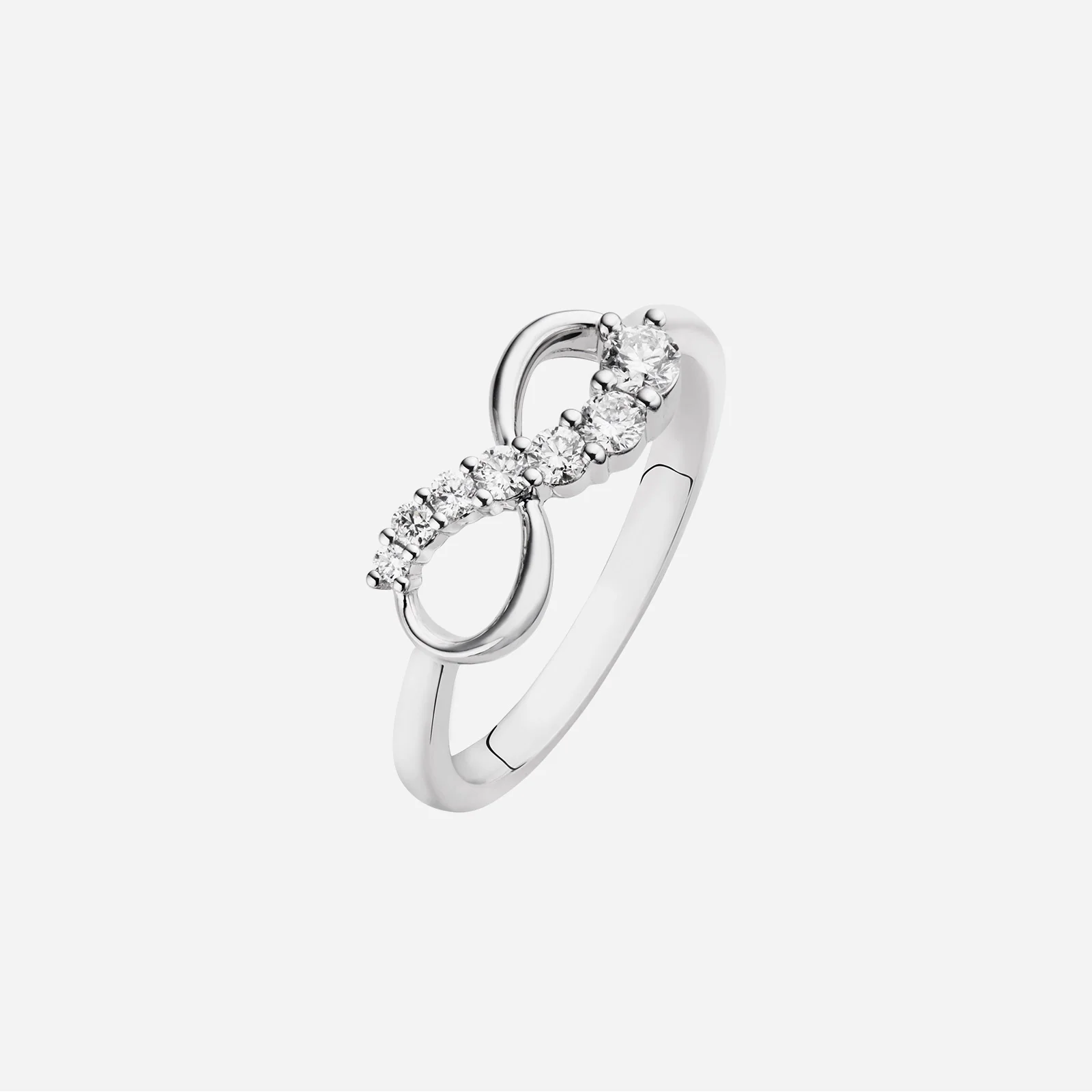 Love Journey Infinity Diamond Ring in White Gold (ALOVEJOURNEY0605A)