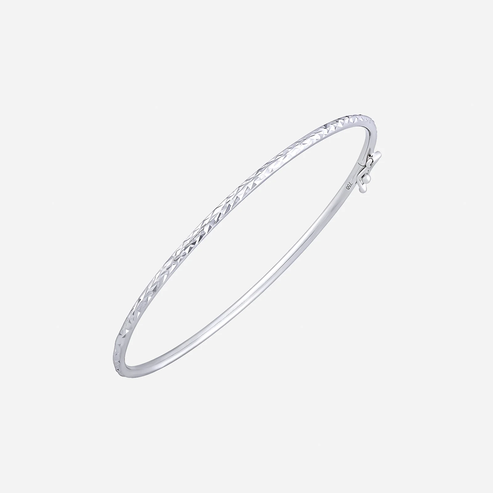Luxe Gleam Bangle in White Gold (D750STYLE0415A)