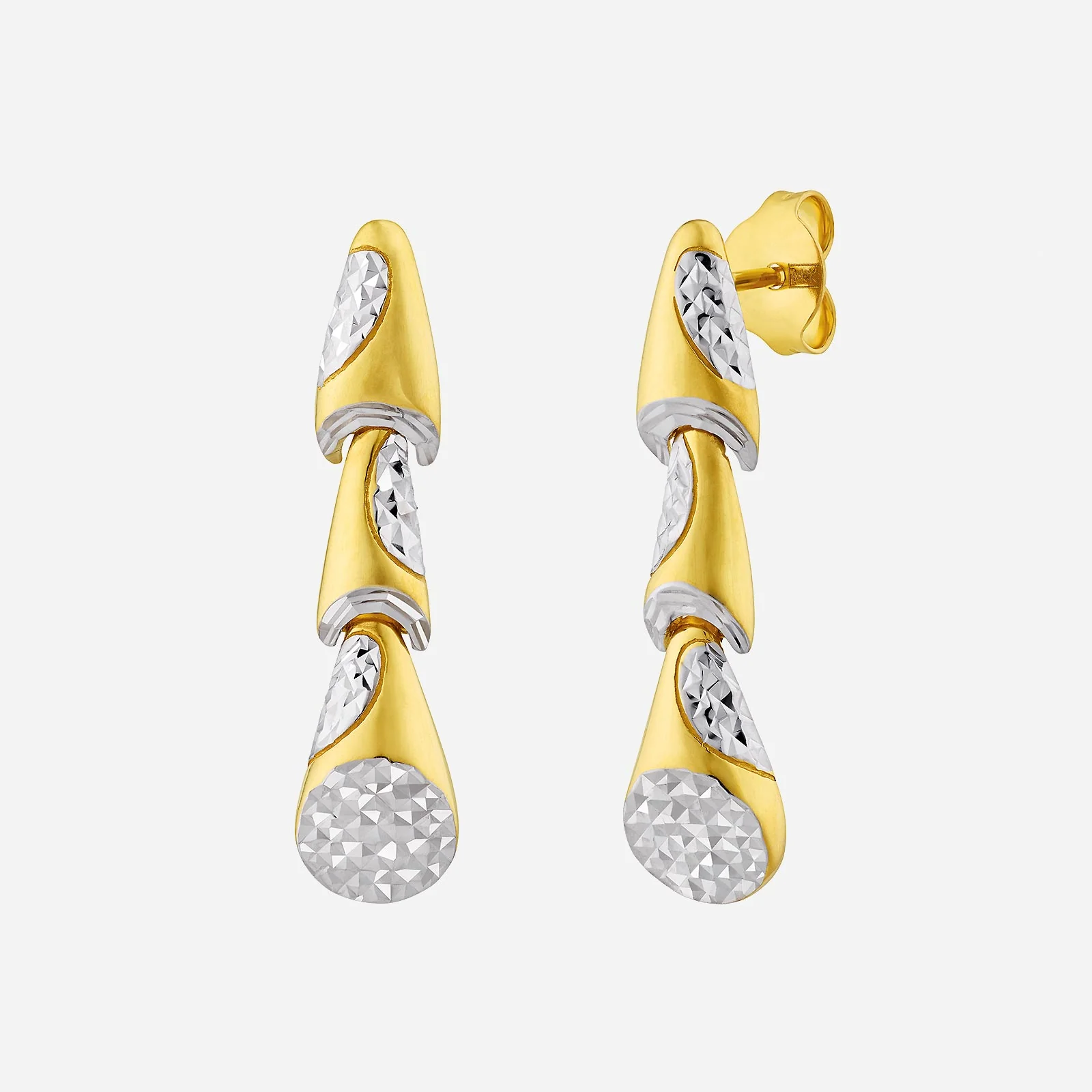 Perpetual Affection Earrings in Yellow White Gold (H22KGROUP145V1388A)