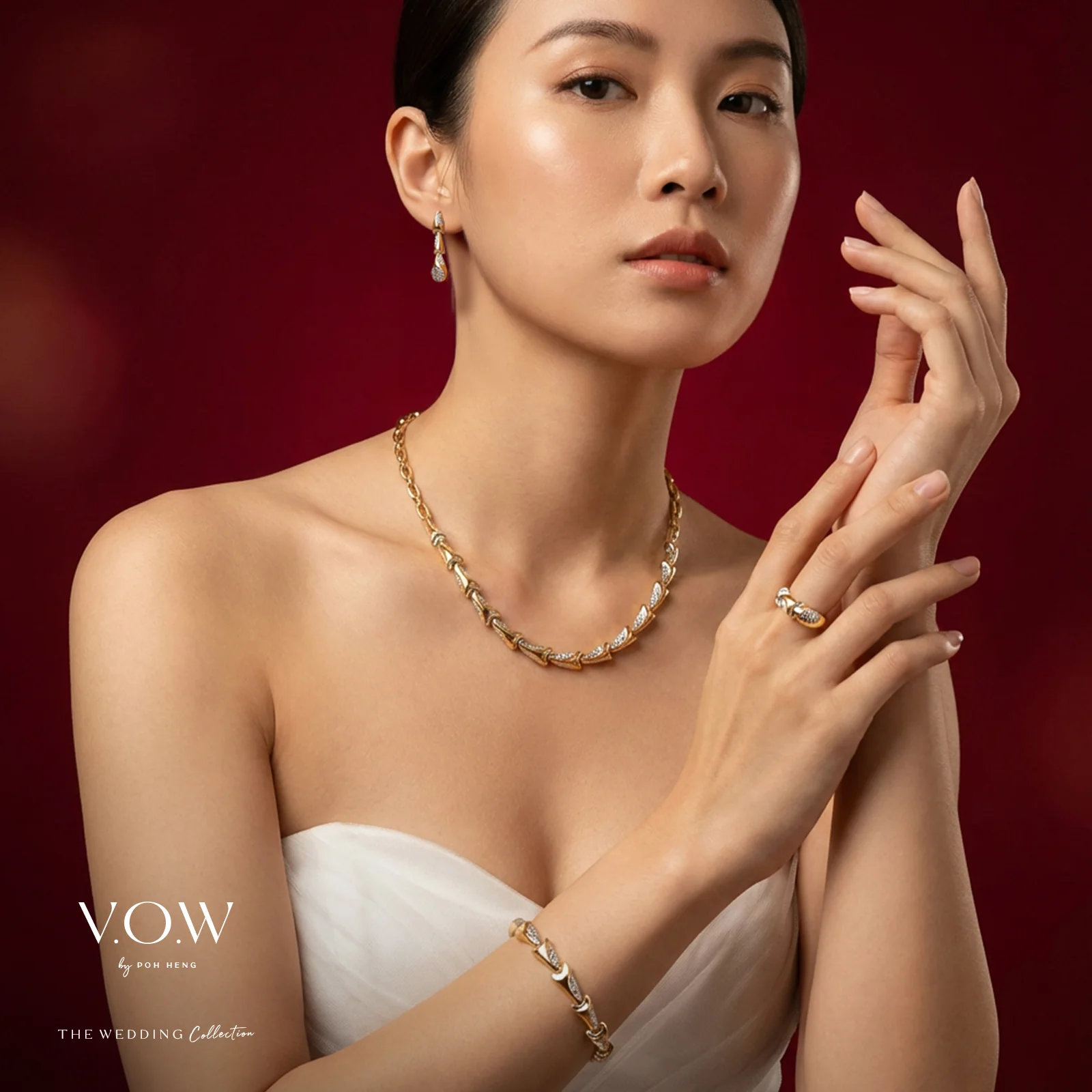 Perpetual Affection Ring in Yellow White Gold (A22KGROUP145V0884A) - Image 3