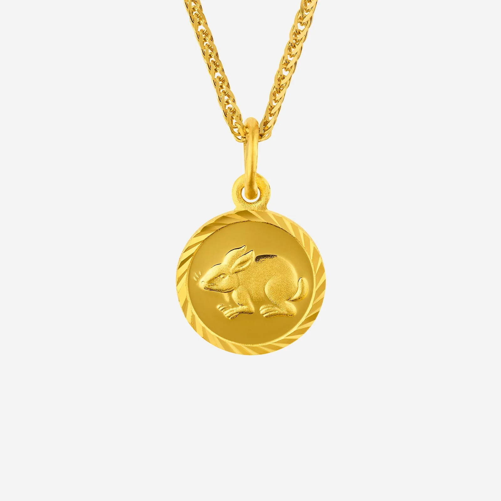 Rabbit Pendant in Yellow Gold (G999ZODIAC176041316A)