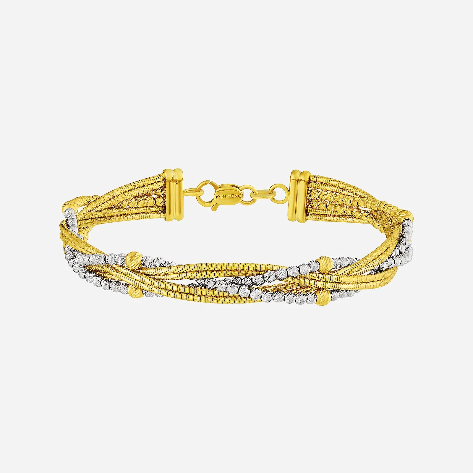 Radiant Bangle in Yellow White Gold (D22KSTYLE0373A)