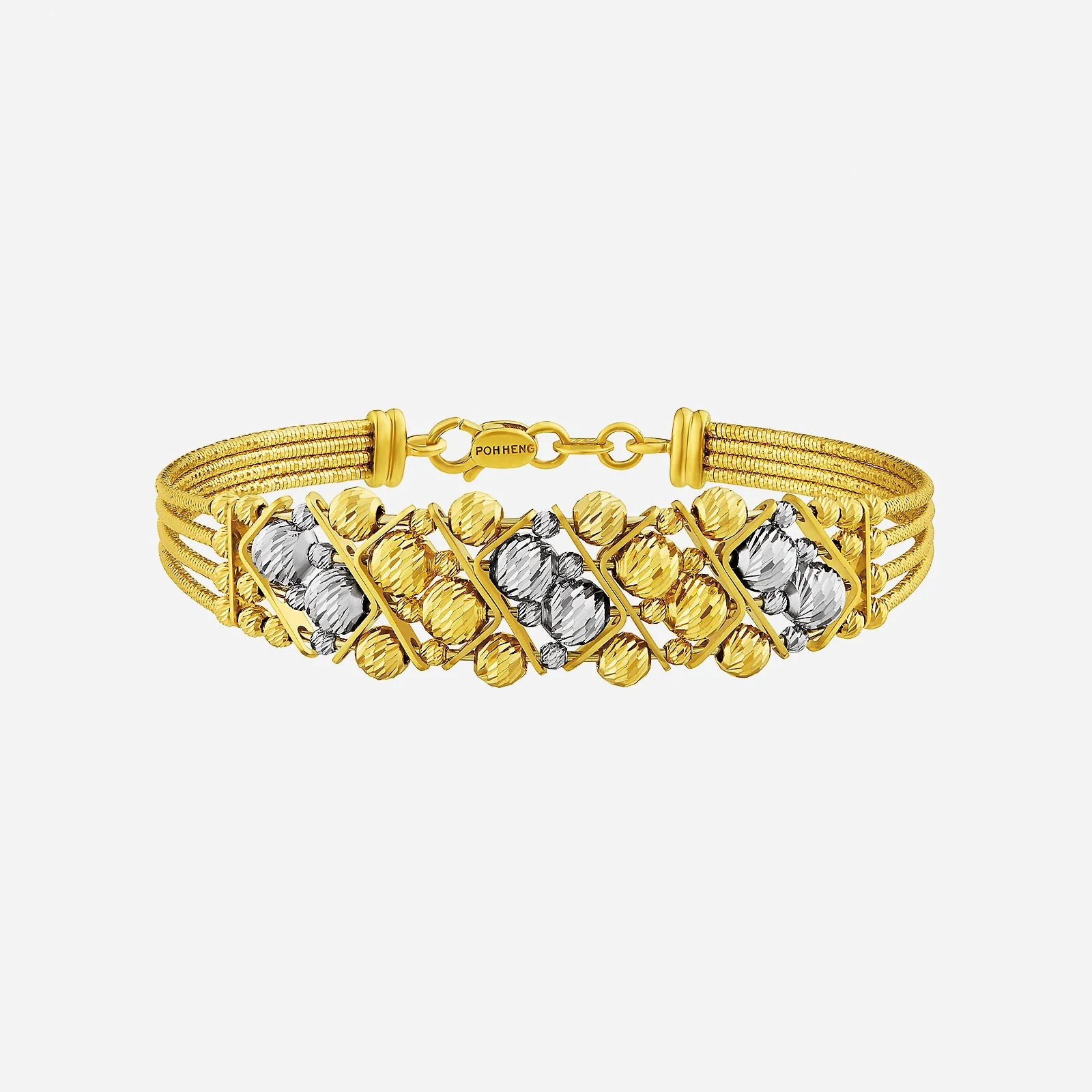 Radiant Bangle in Yellow White Gold (D22KSTYLE0374A)
