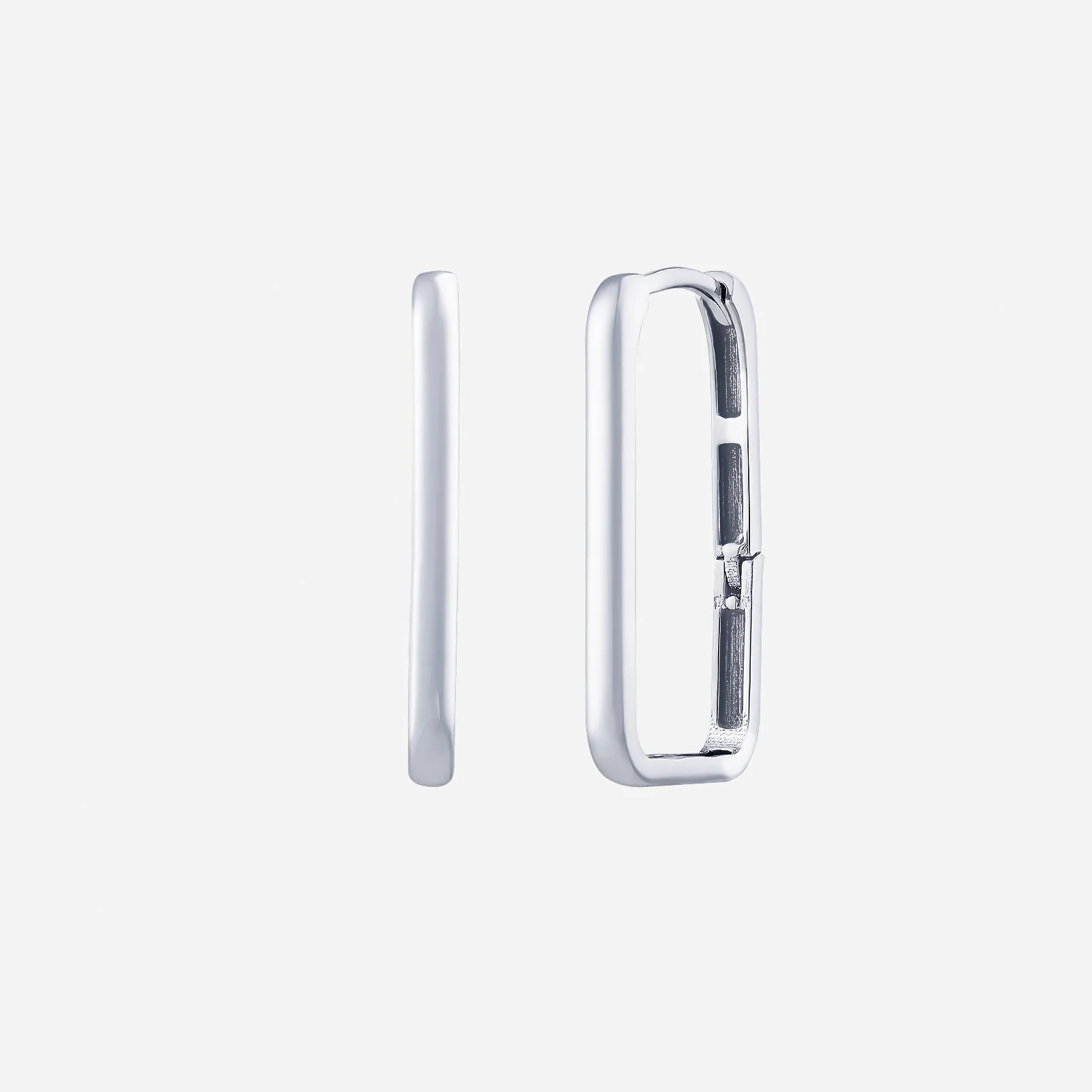 Rectangle Earrings in White Gold (H750STYLE1423A)