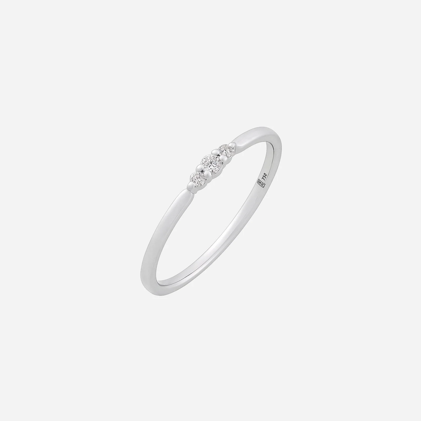 Slender Spark Diamond Ring in White Gold (ADIAFREESTYLE1081A)