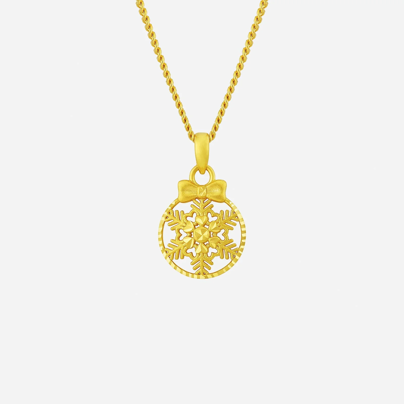 Snowflake Pendant in Yellow Gold (G22KSTYLE1667A)