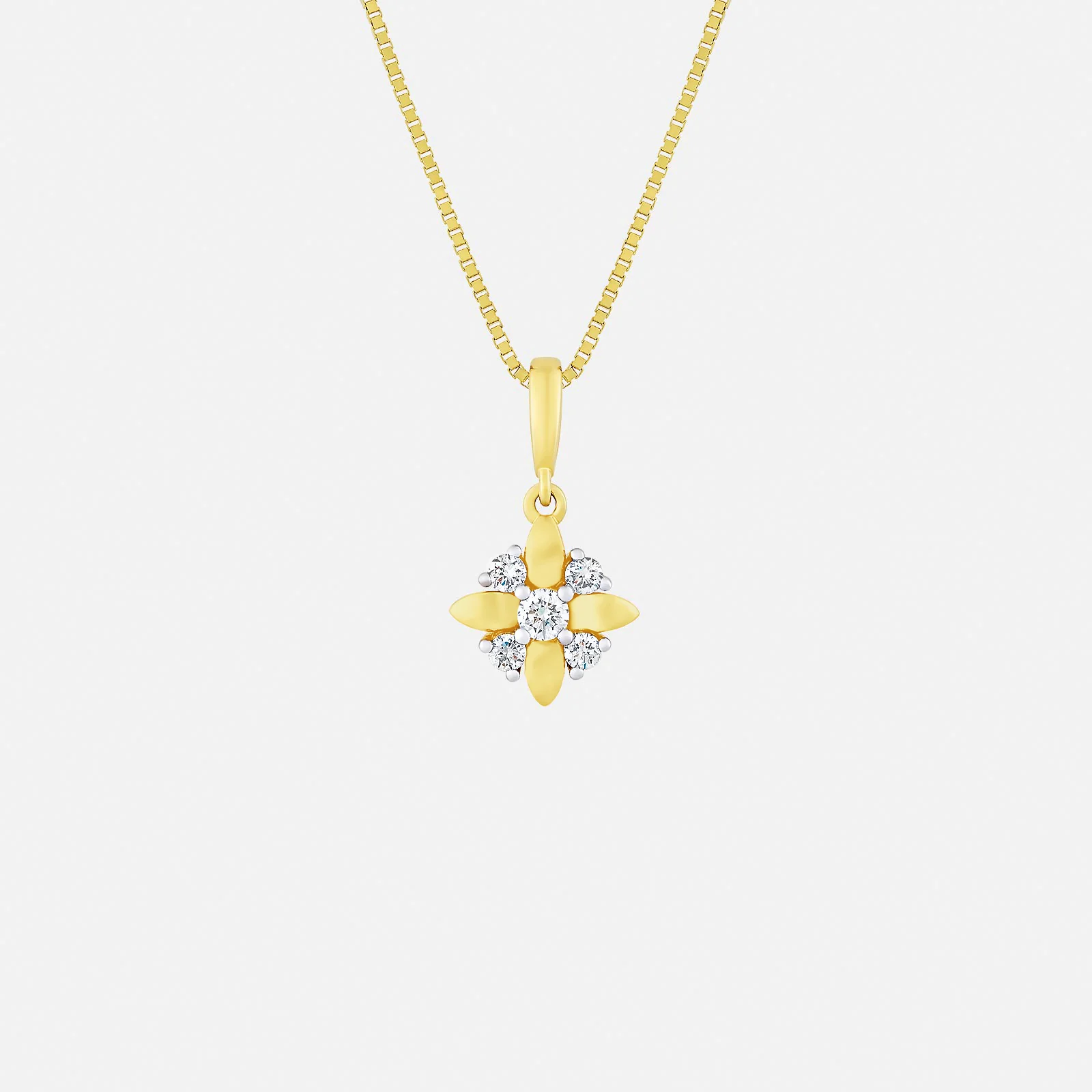 Starburst Diamond Pendant in Yellow White Gold	 (GDIAGROUP213V1771A)