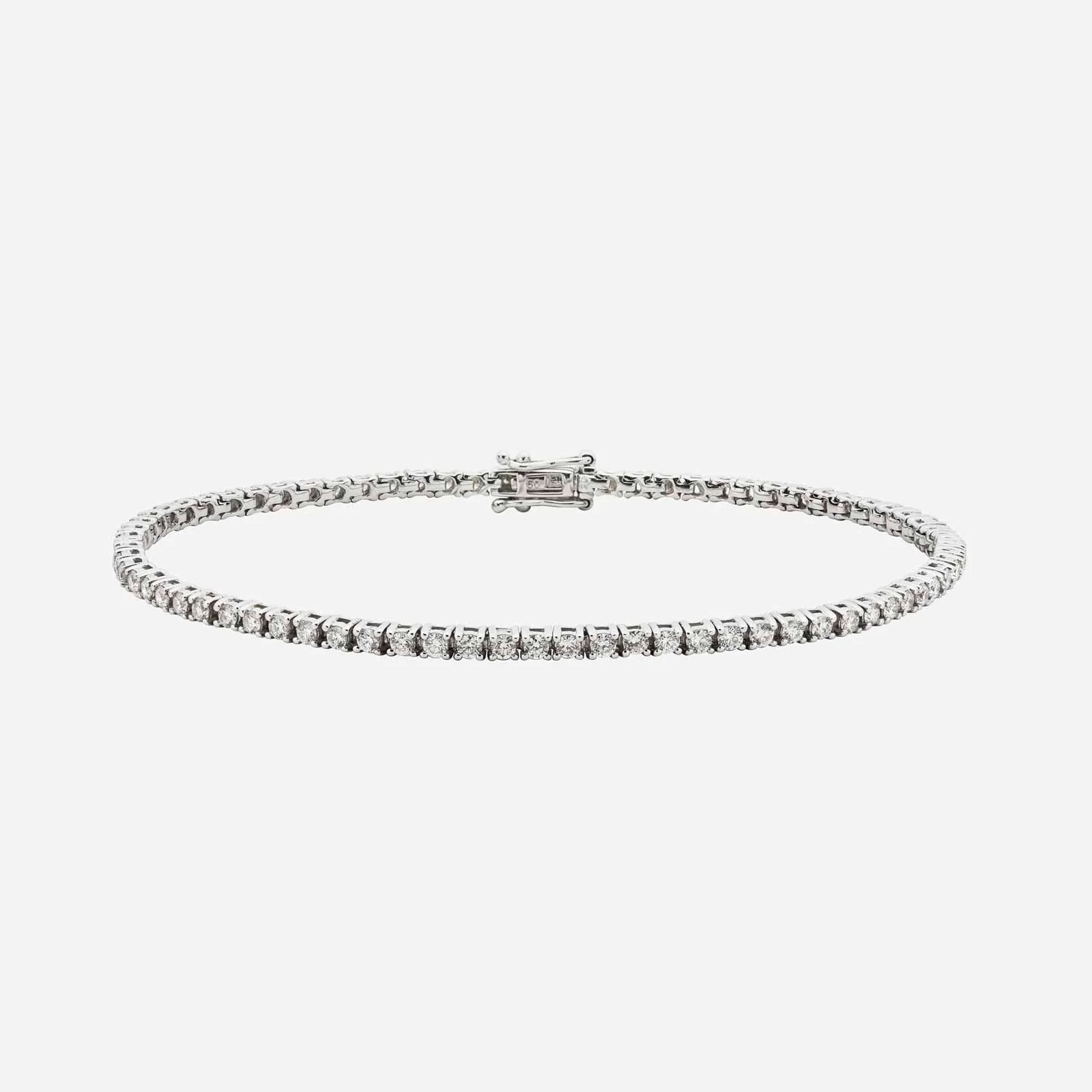 Tennis Diamond Bracelet in White Gold (ELINES202X0002A)