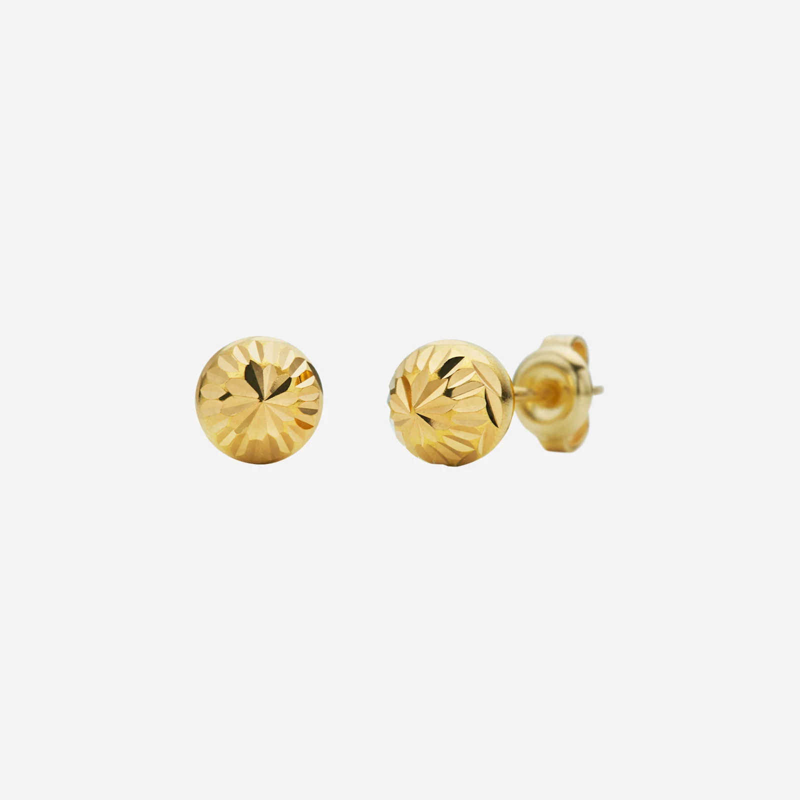 Textured Bead Earrings in Yellow Gold (HSTYLES859X0009A)