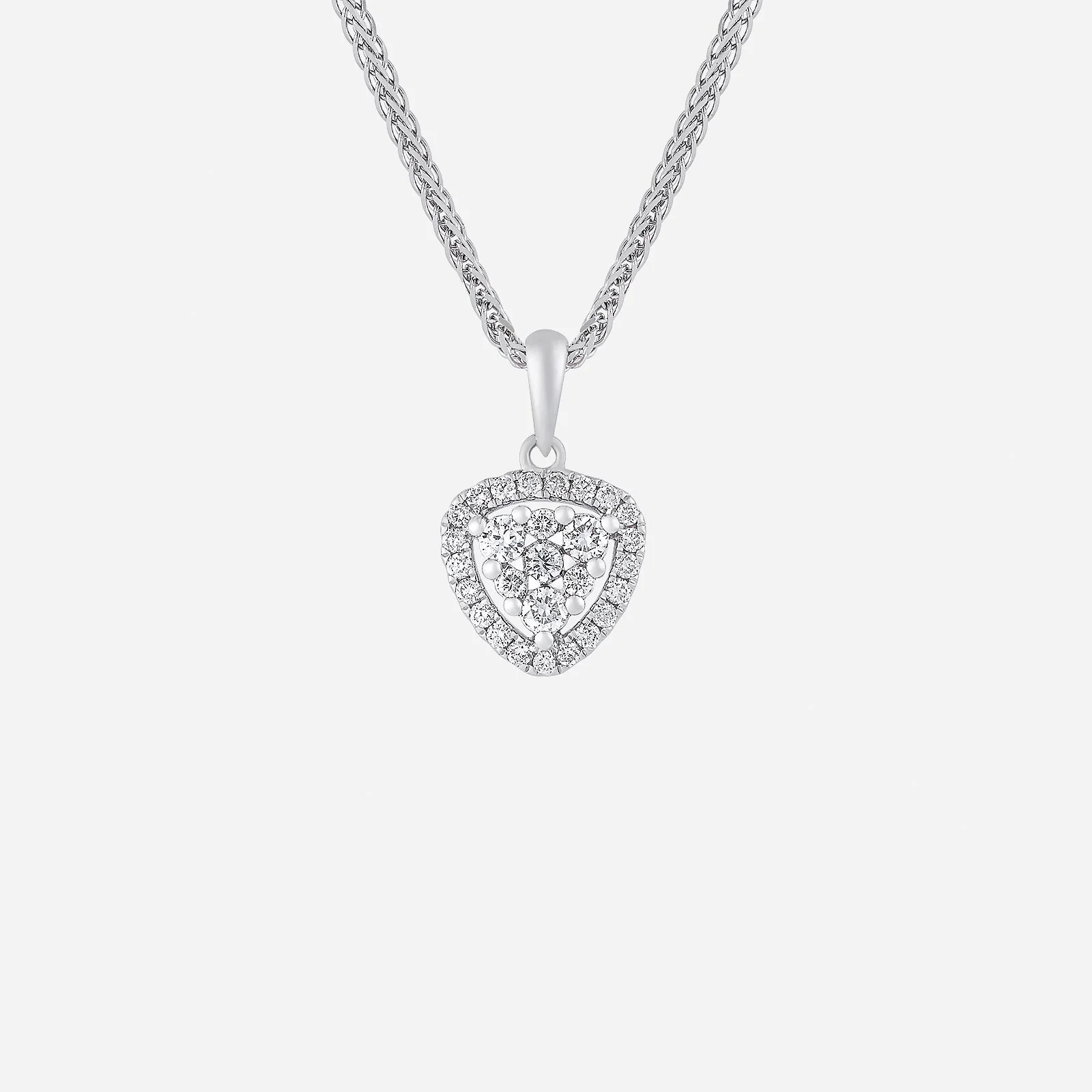 Trilliant Diamond Pendant in White Gold (GDIAGROUP186V1682A)