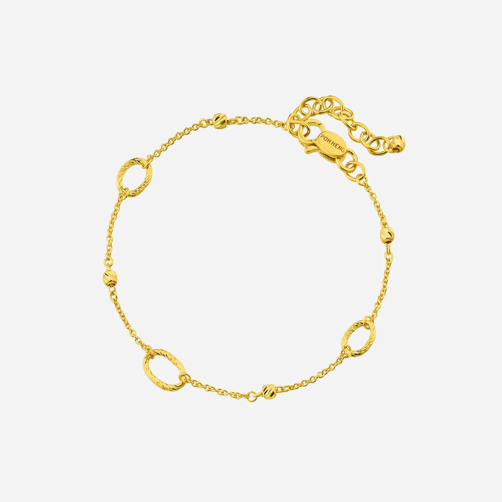 Twist Circle Bracelet in Yellow Gold (E22KSTYLE0440A)
