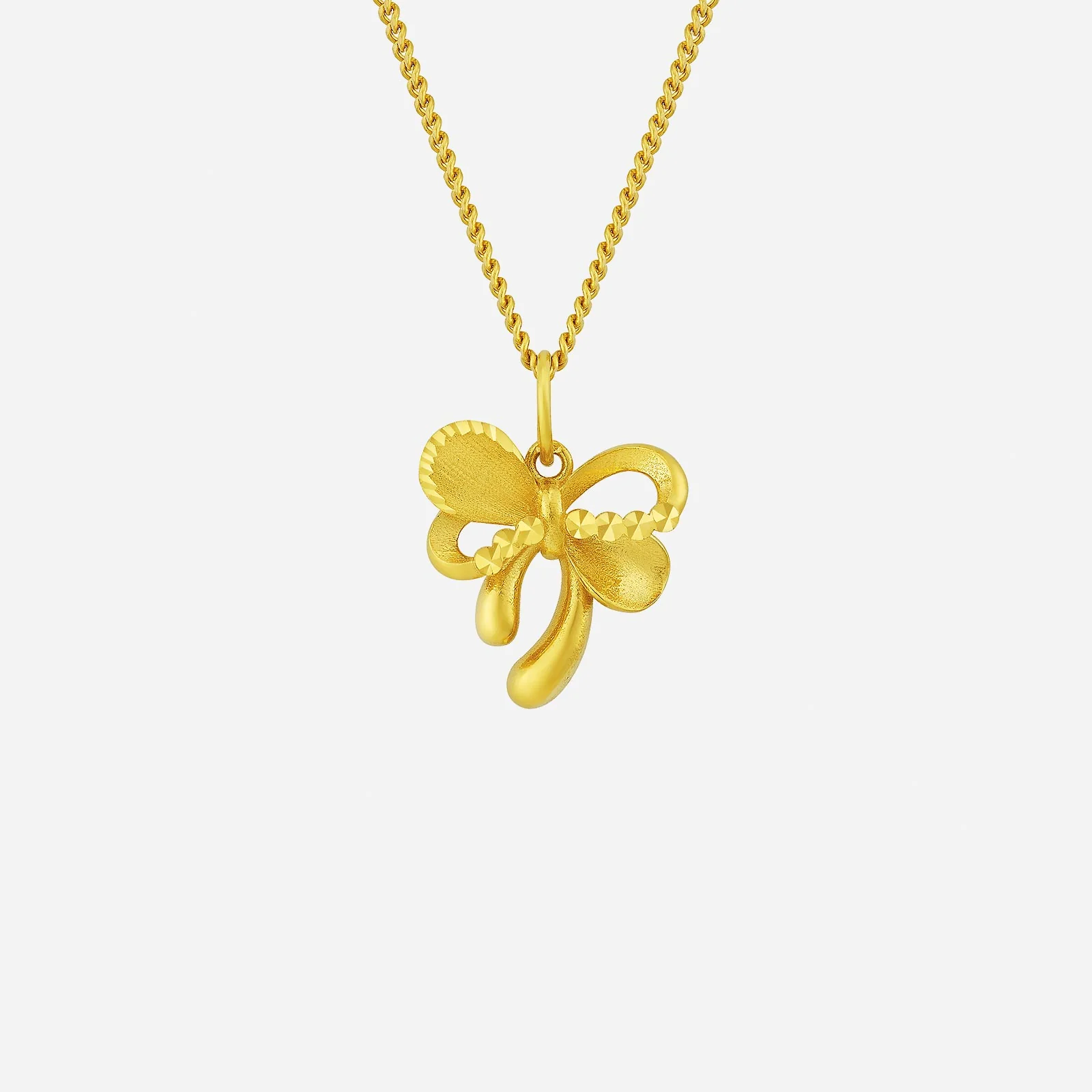 Velvety Ribbon Pendant in Yellow Gold (G22KSTYLE1577A)